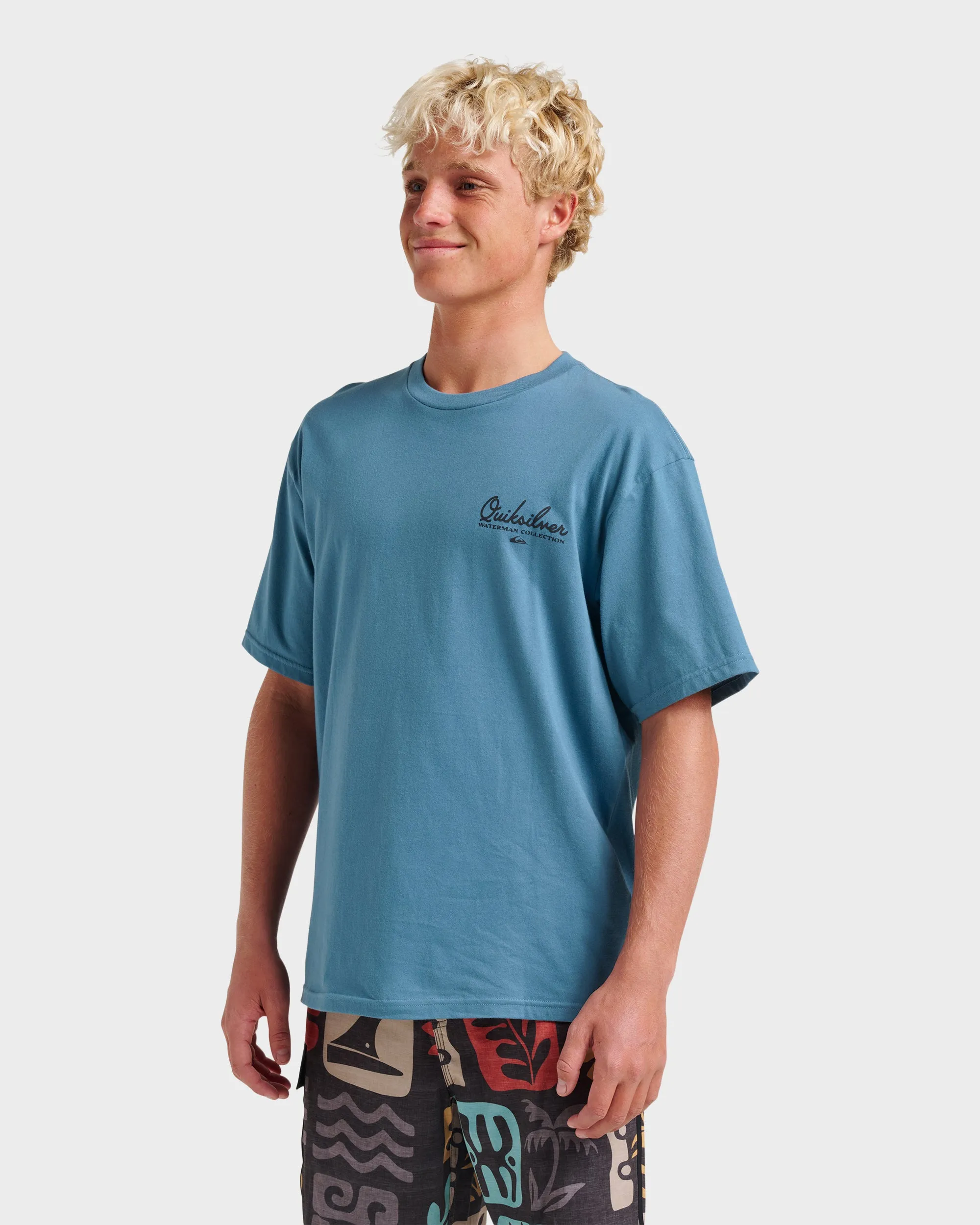 Waterman Pleasure Island Classic T-shirt - Real Teal sold by Quiksilver product image thumbnail 3