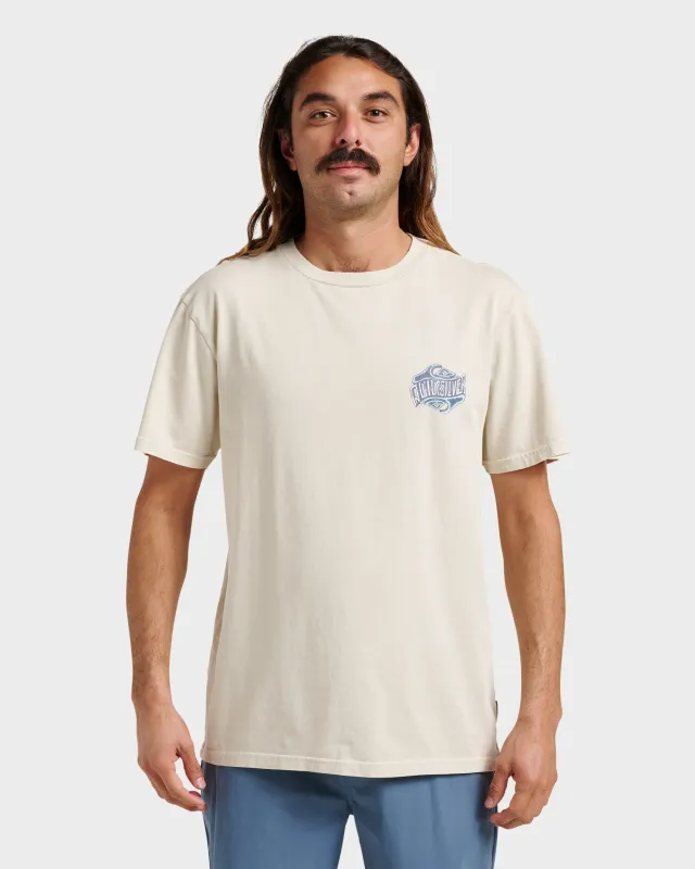 Three Deeppigment Dye T-Shirt - Moonstruck sold by Quiksilver