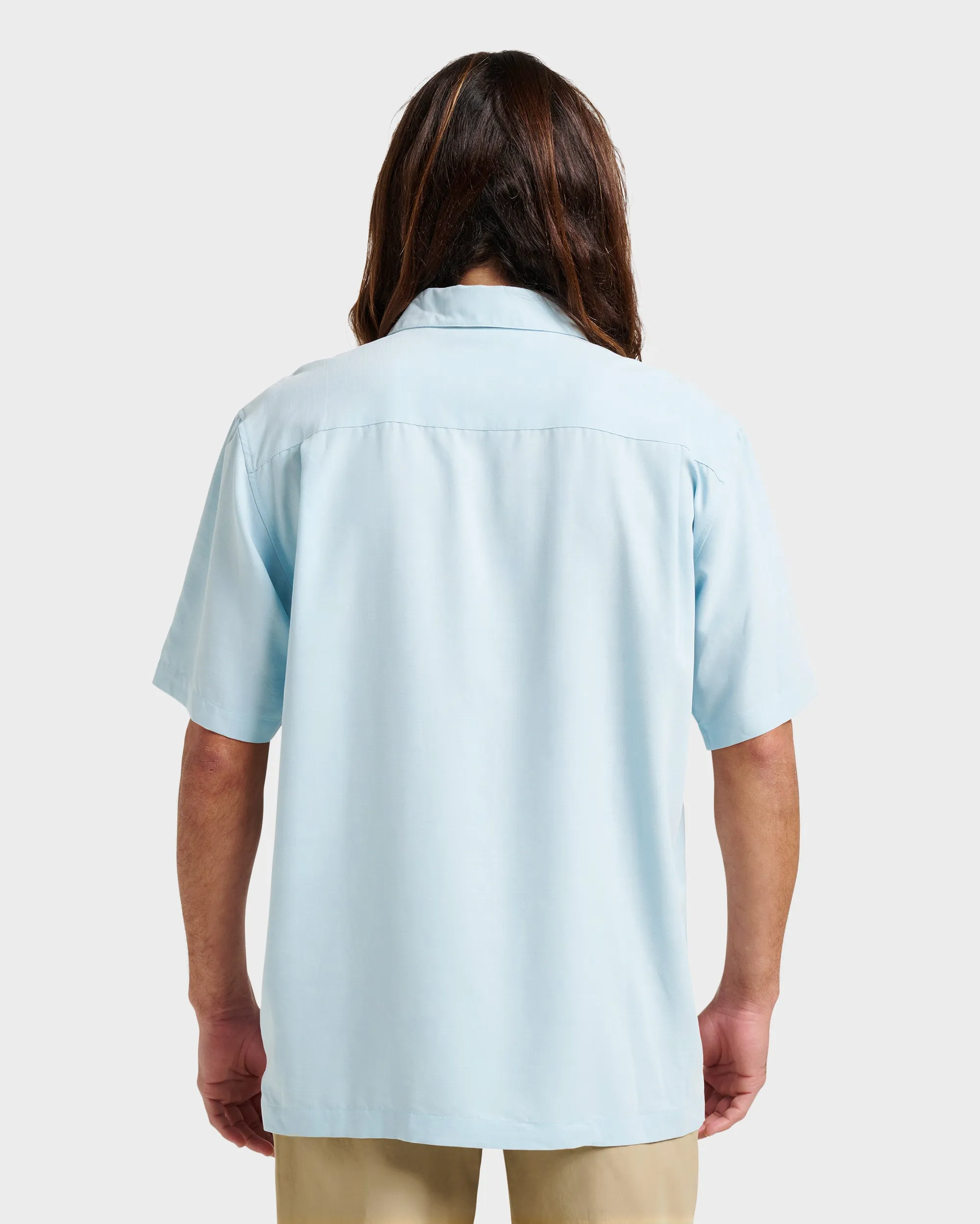 Waterman Tahiti Palms Premium Anti-Wrinkle Shirt - Sterling Blue sold by Quiksilver product image thumbnail 2