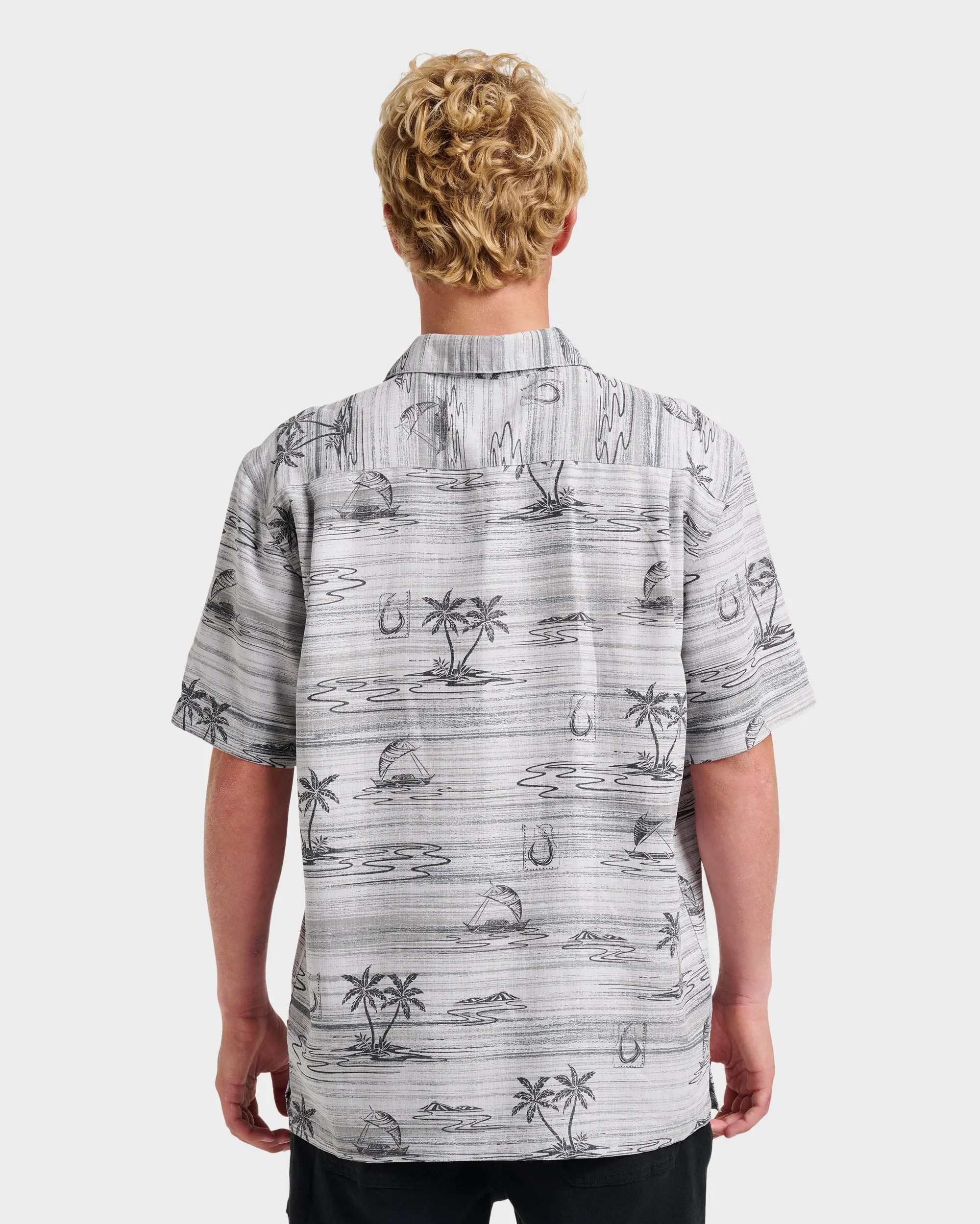 Waterman Island Daze Short Sleeve Shirt - Phantom sold by Quiksilver product image thumbnail 2