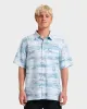 Waterman Island Daze Short Sleeve Shirt - Aqua Sea sold by Quiksilver