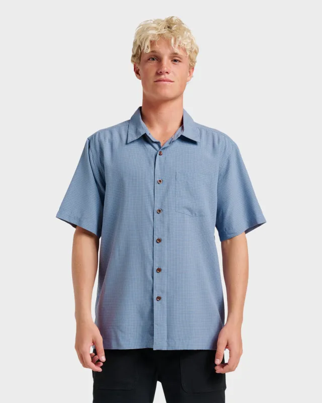 Waterman Check Out Shirt - Flint Stone sold by Quiksilver