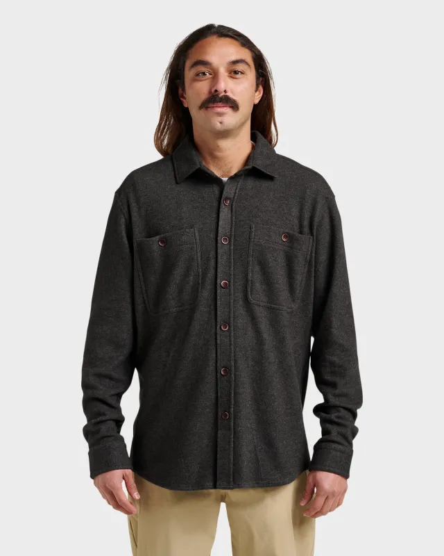 Waterman Harvest Flannel Shirt - Charcoal Heather sold by Quiksilver
