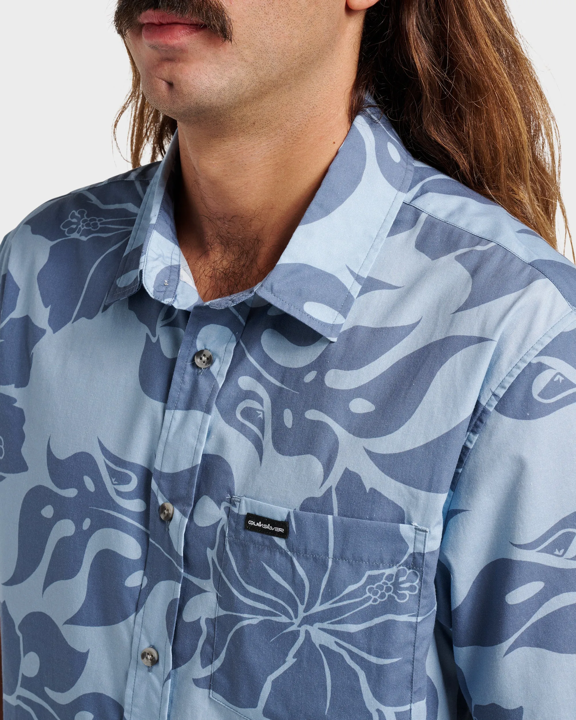 Oceanview Classic Short Sleeve Shirt - Ashley Blue sold by Quiksilver product image thumbnail 4