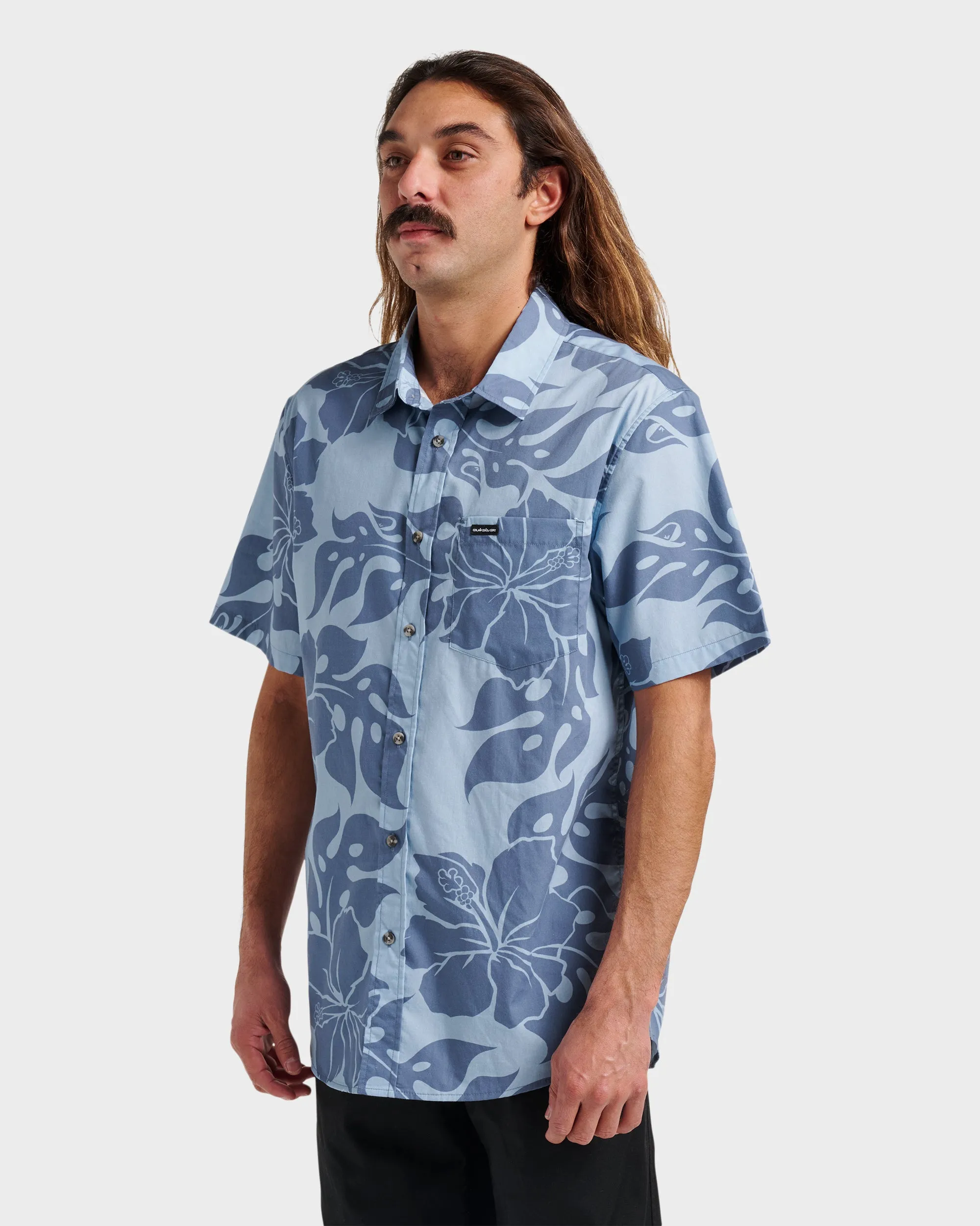 Oceanview Classic Short Sleeve Shirt - Ashley Blue sold by Quiksilver product image thumbnail 3