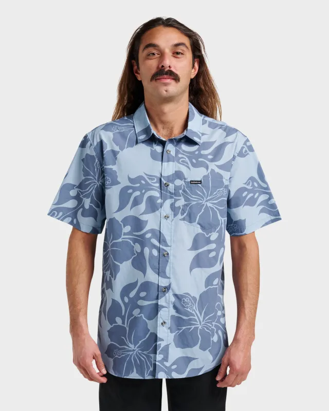 Oceanview Classic Short Sleeve Shirt - Ashley Blue sold by Quiksilver