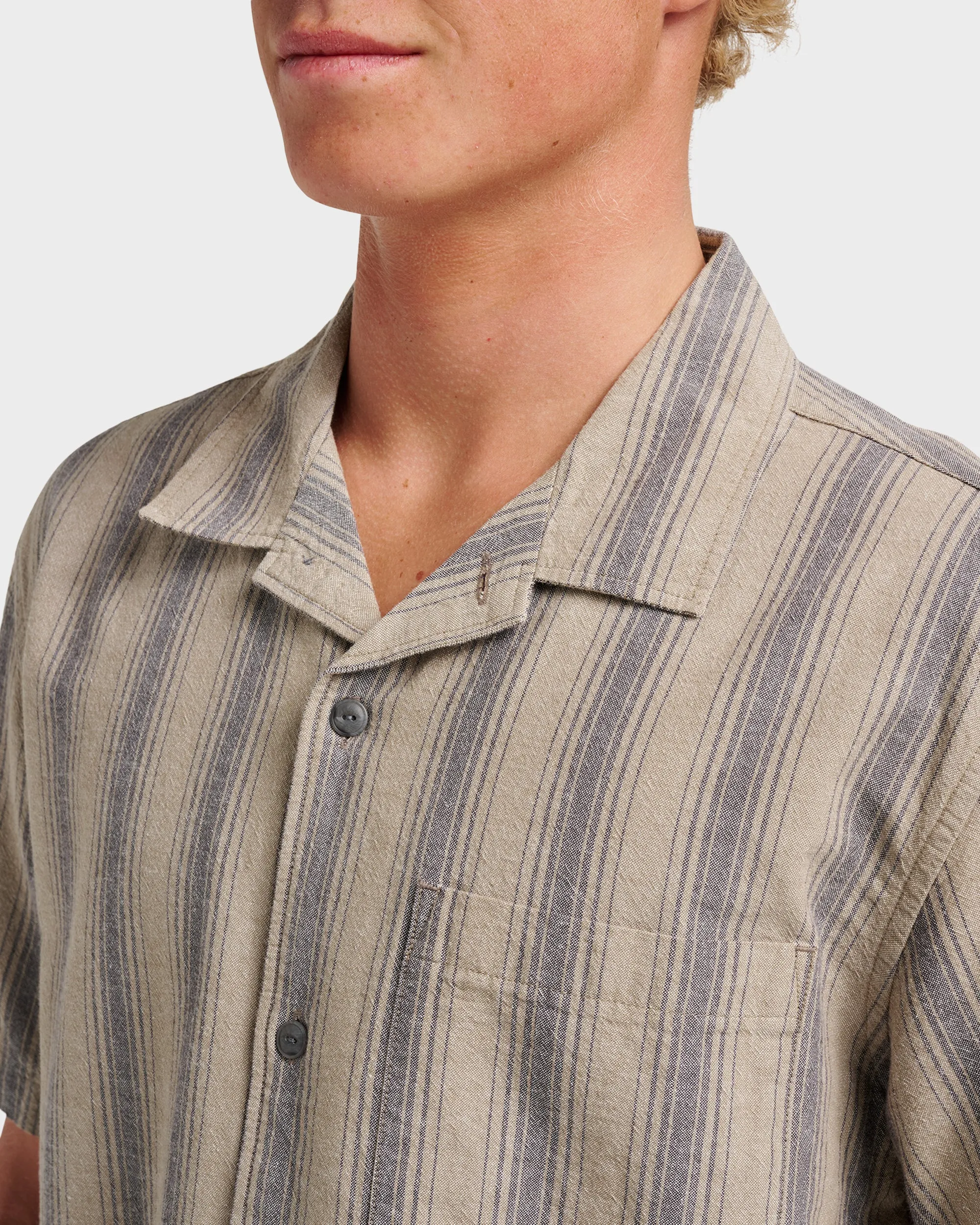 Oxford Stripe Casual Short Sleeve Shirt - Fallen Rock sold by Quiksilver product image thumbnail 4