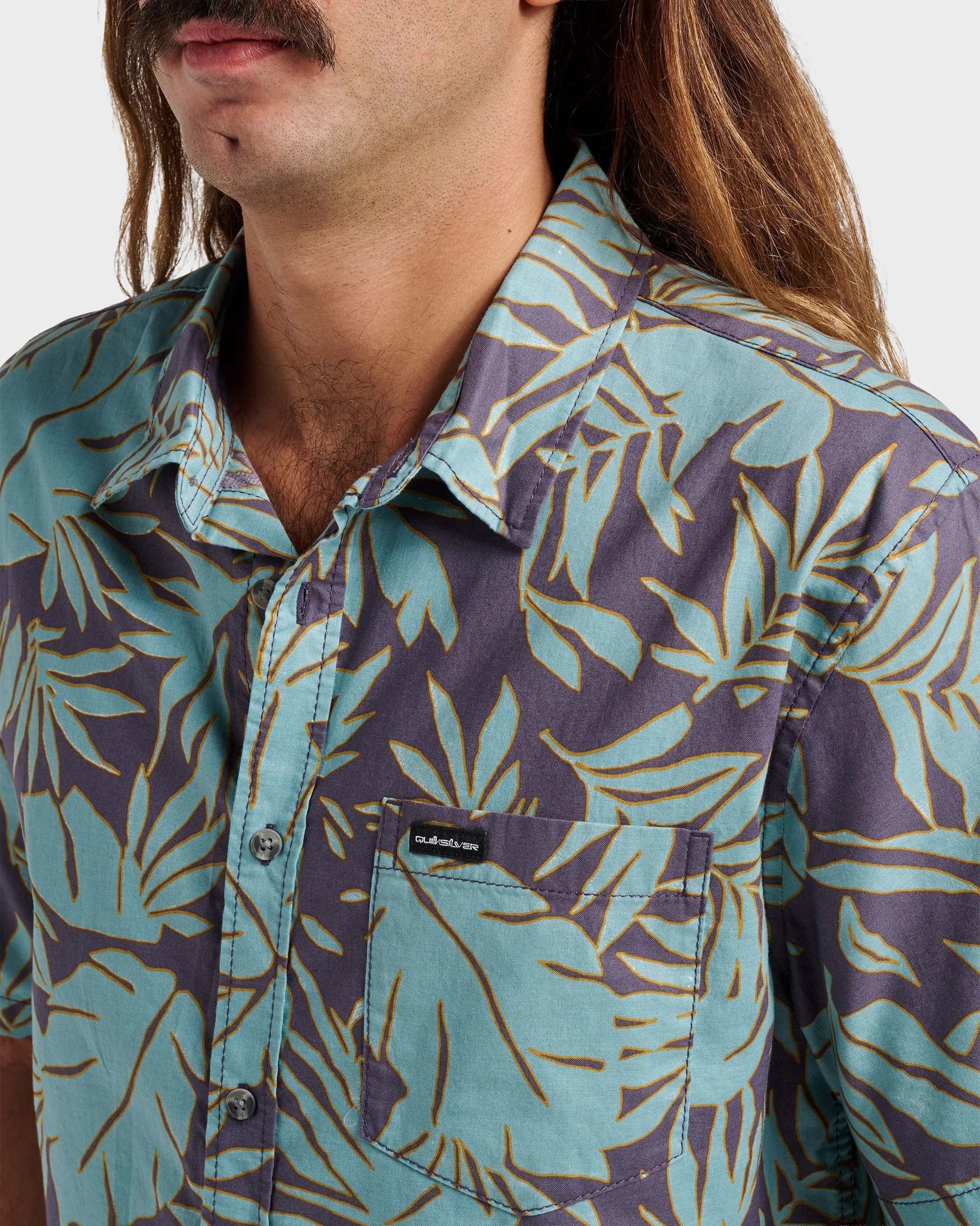 Palm Trip Classic Short Sleeve Shirt - Graystone sold by Quiksilver product image thumbnail 4