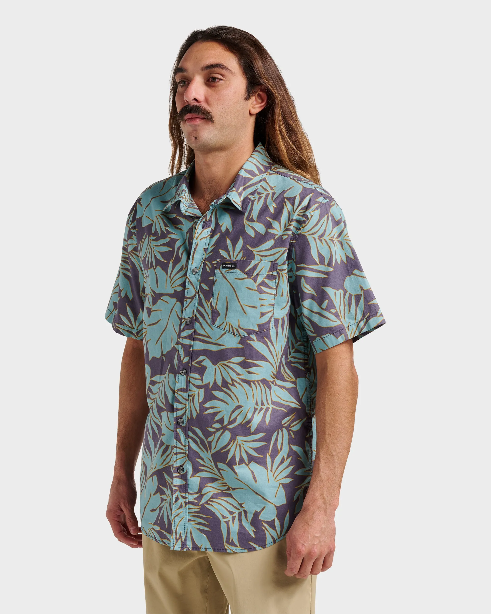 Palm Trip Classic Short Sleeve Shirt - Graystone sold by Quiksilver product image thumbnail 3