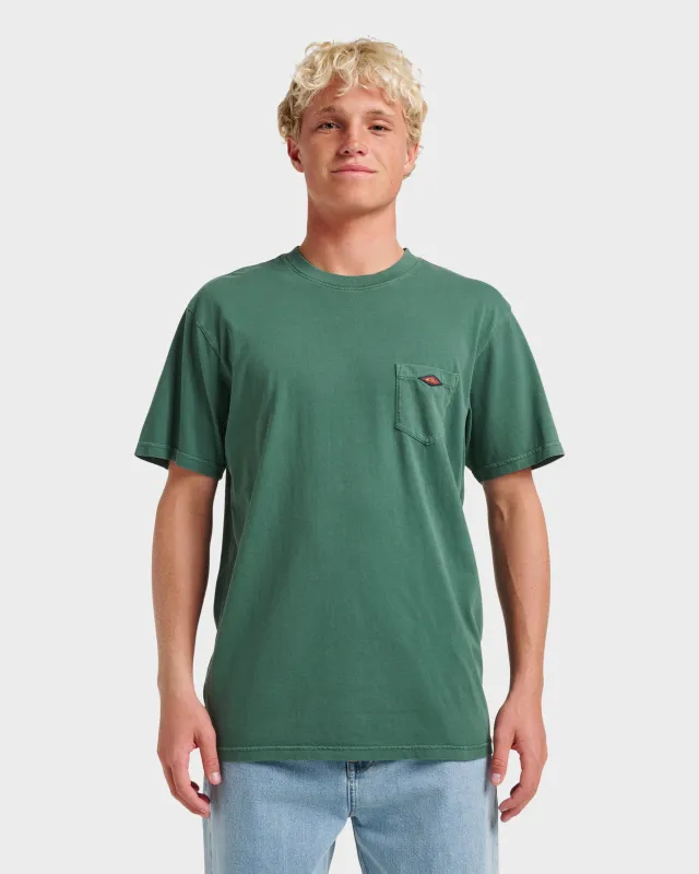 Saltwater Pocket Tee - Trekking Green sold by Quiksilver