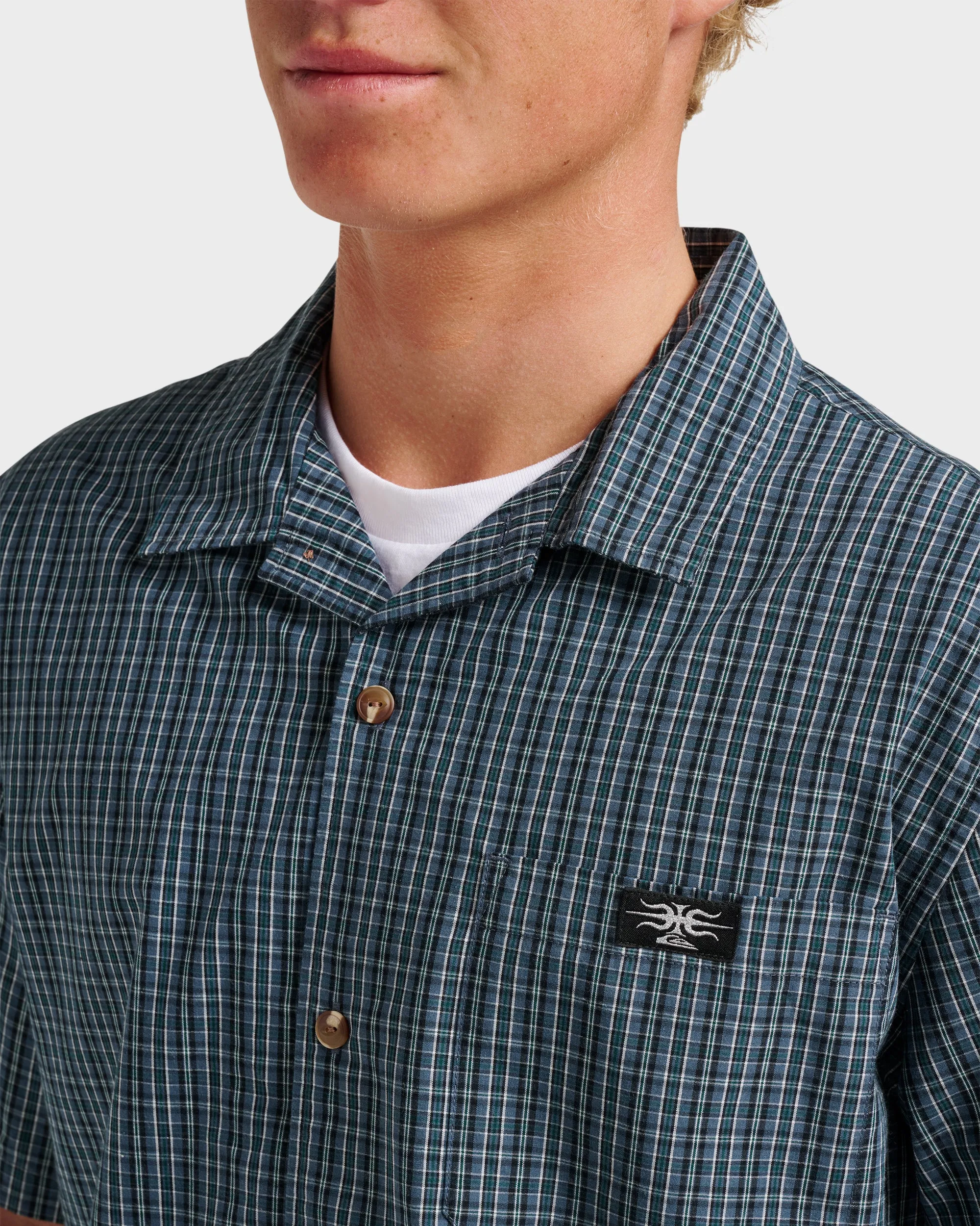 Liquid Metal Short Sleeve Shirt - Orion Blue sold by Quiksilver product image thumbnail 4