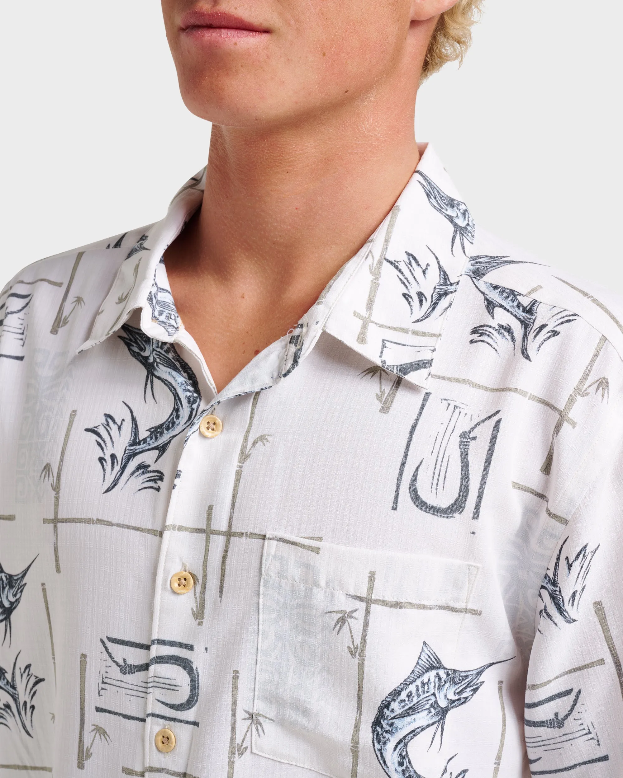 Waterman Big Day Short Sleeve Shirt - White sold by Quiksilver product image thumbnail 4