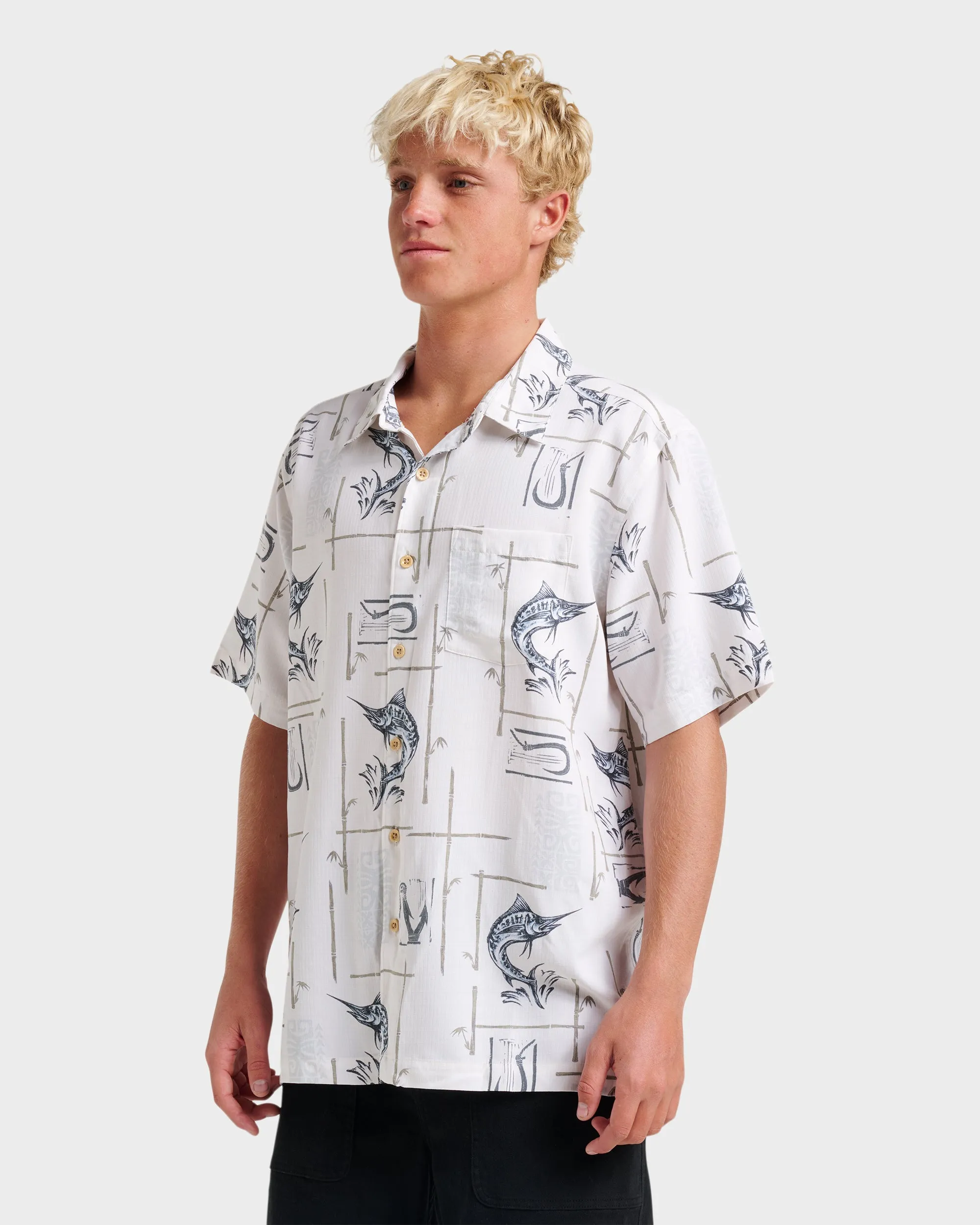 Waterman Big Day Short Sleeve Shirt - White sold by Quiksilver product image thumbnail 3
