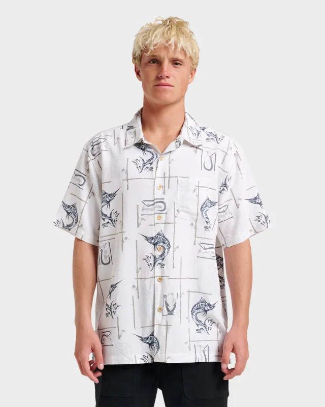 Waterman Big Day Short Sleeve Shirt - White sold by Quiksilver