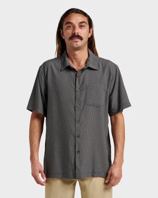 Waterman Check Out Shirt - Phantom sold by Quiksilver