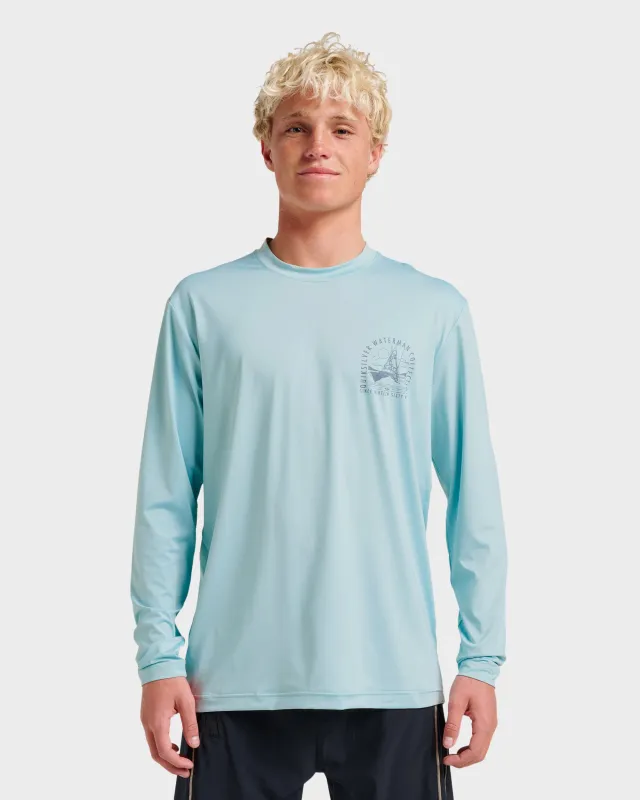Waterman Coolbreeze Long Sleeve Surf Tee - Sterling Blue sold by Quiksilver