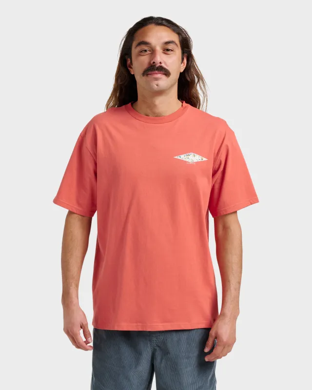 Waterman Diamond Classic T-shirt - Hot Sauce sold by Quiksilver