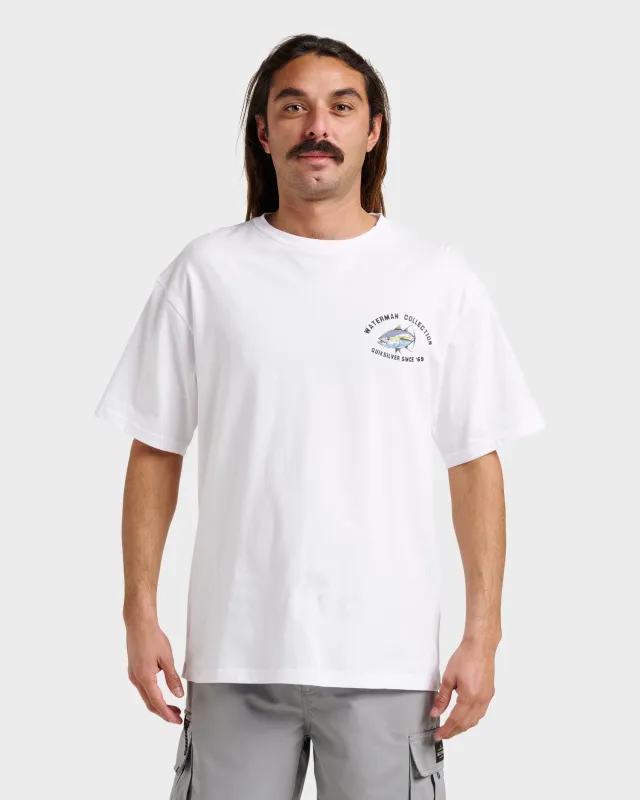 Waterman Double Ahi Classic T-shirt - White sold by Quiksilver