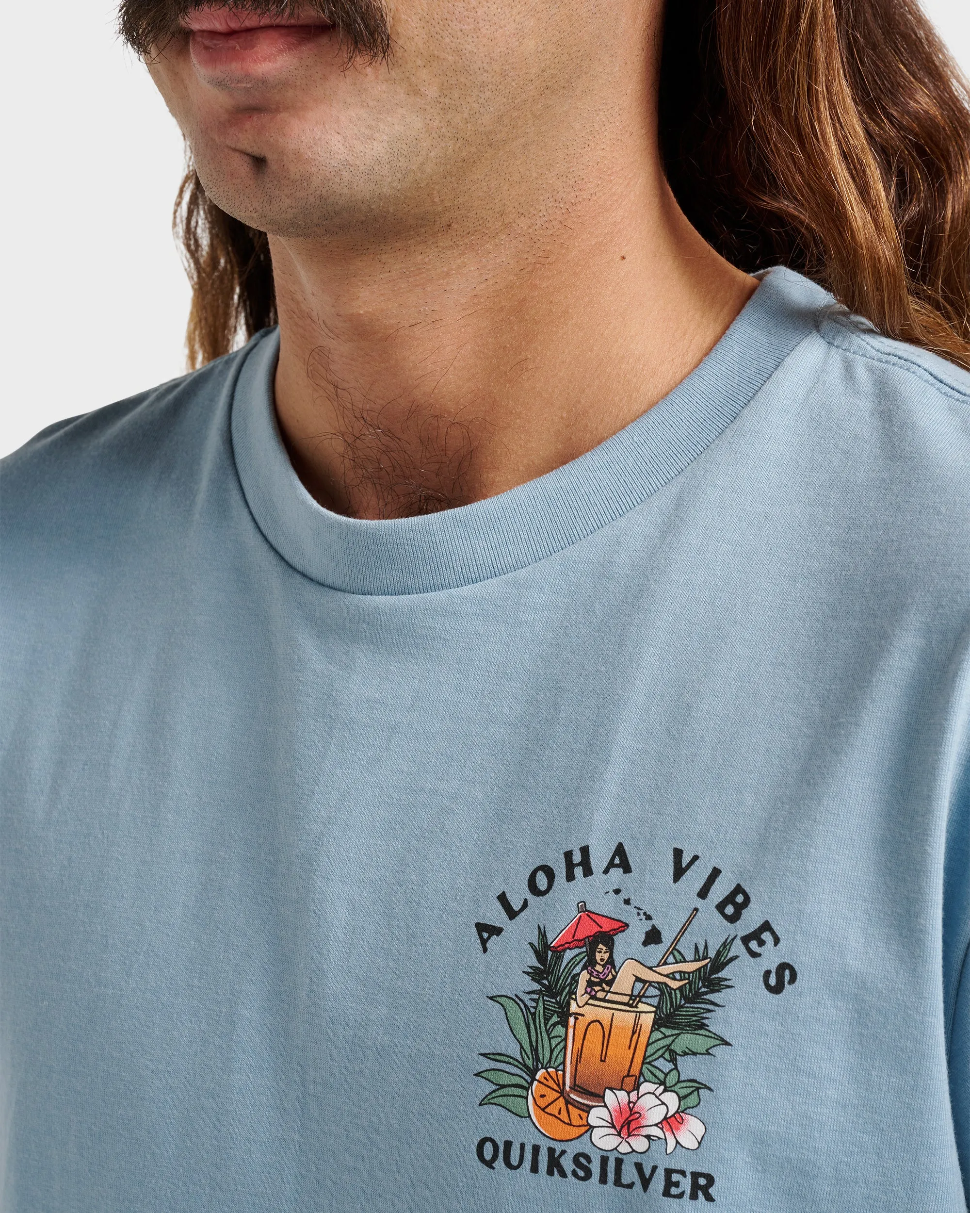 Hi Aloha Vibes Classic T-shirt - Ashley Blue Heather sold by Quiksilver product image thumbnail 4