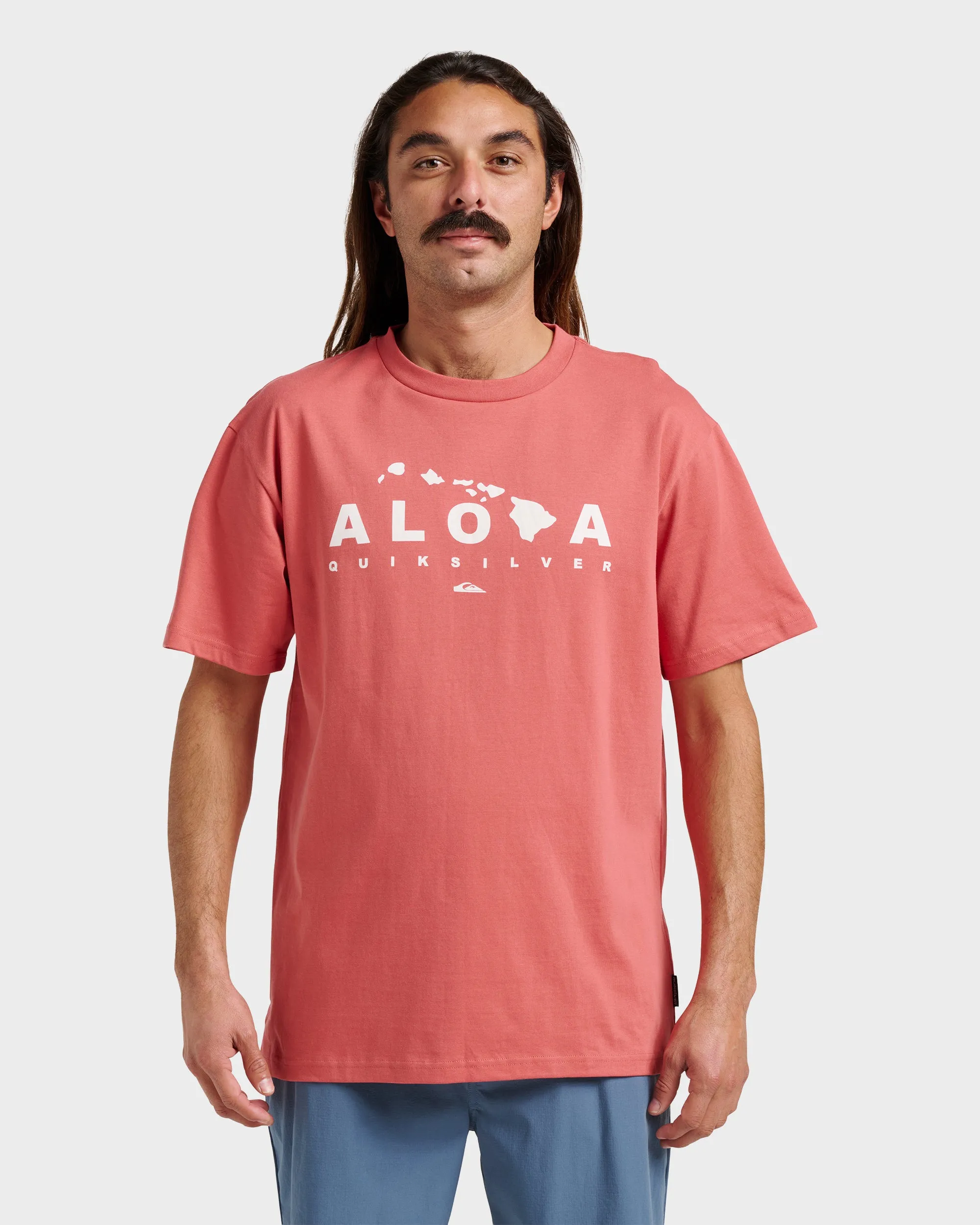 Hi Island Lock Classic T-shirt - Mineral Red sold by Quiksilver