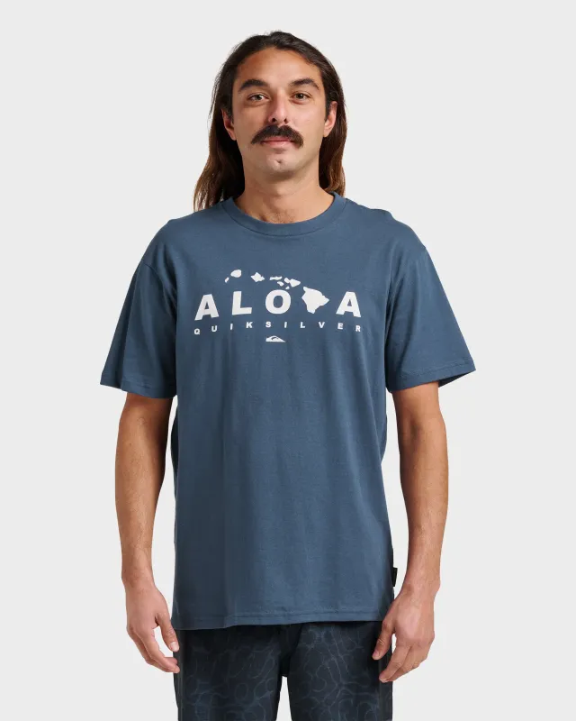 Hi Island Lock Classic T-shirt - Navy sold by Quiksilver