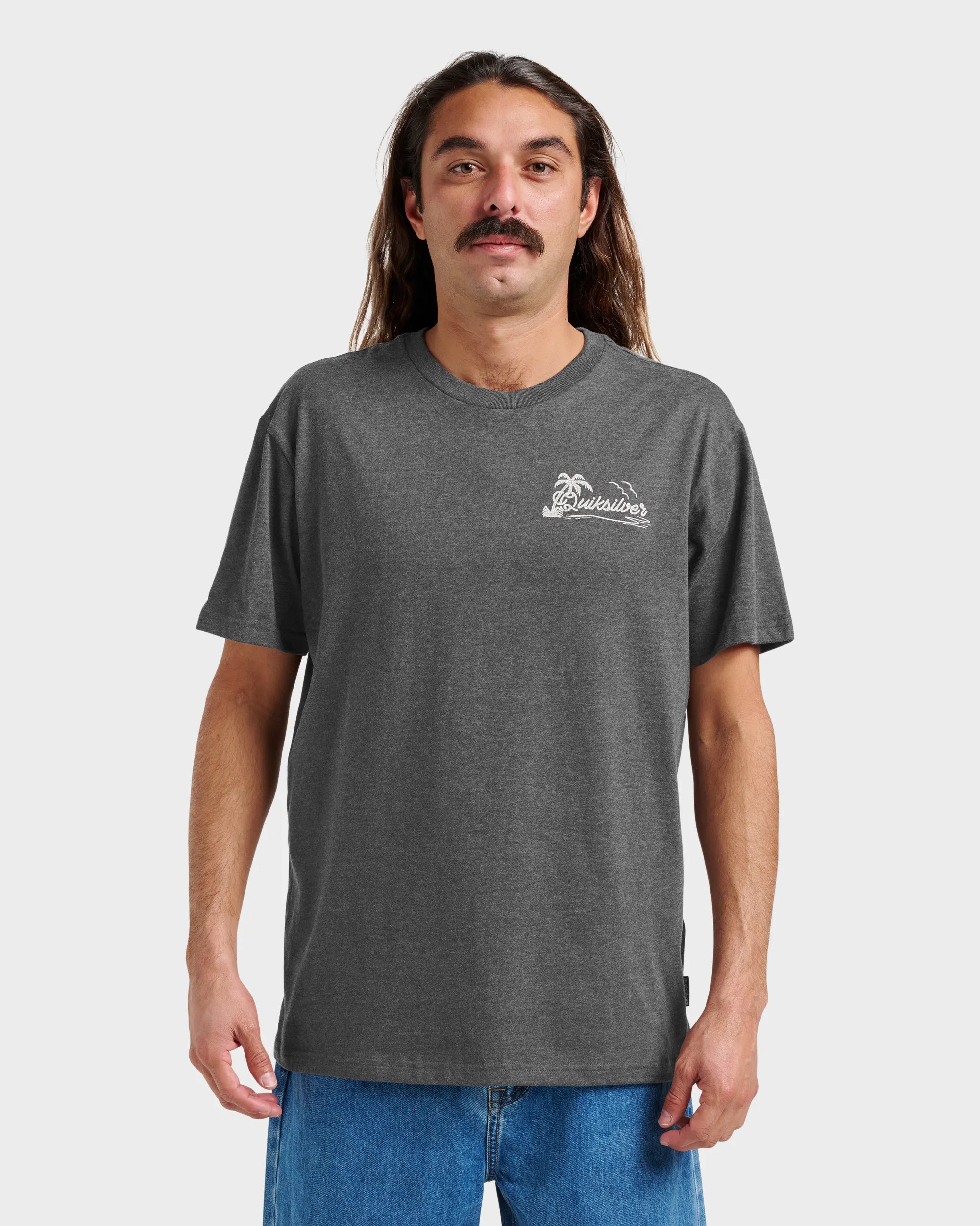Island Vibin Classic T-shirt - Charcoal Heather sold by Quiksilver