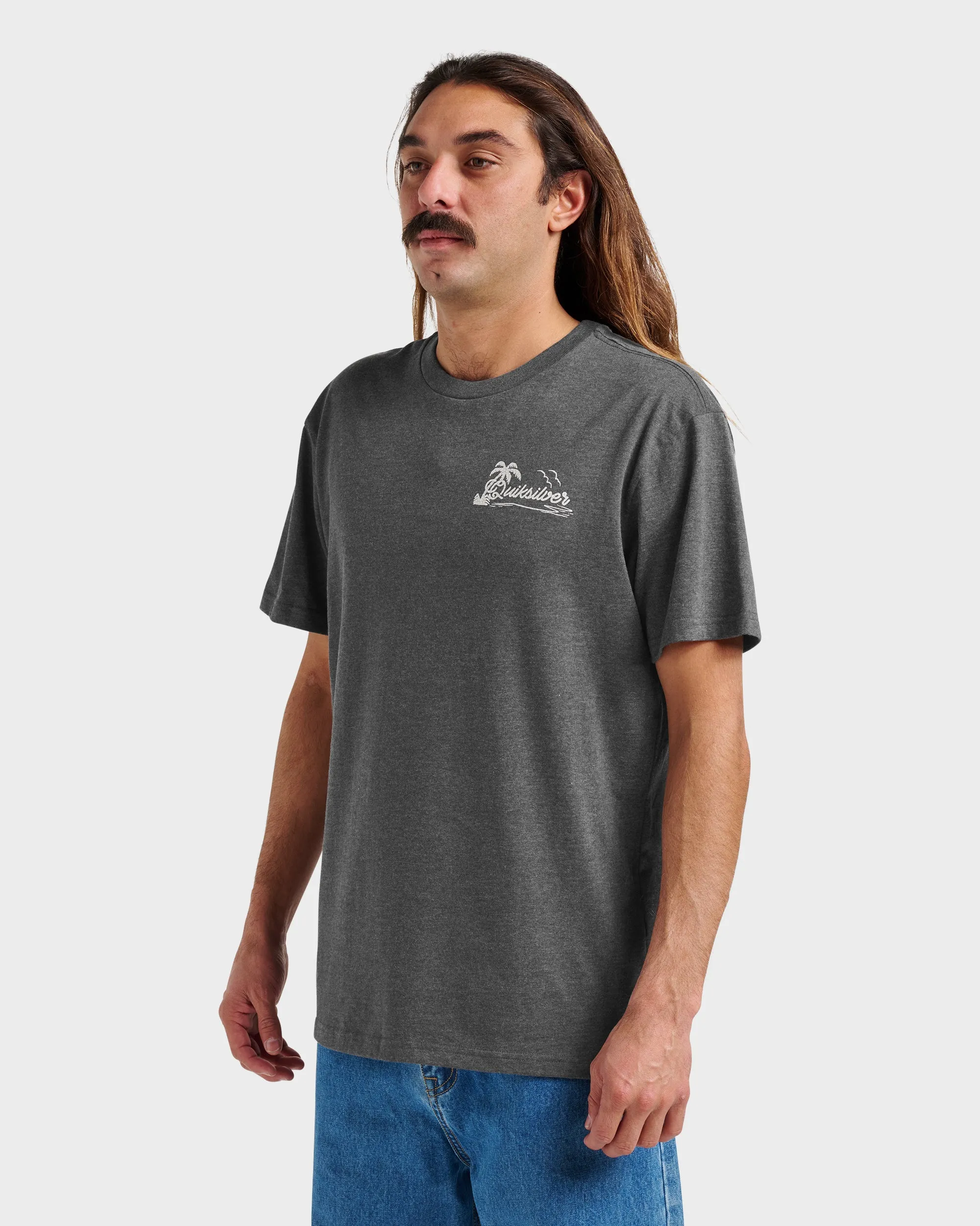 Island Vibin Classic T-shirt - Charcoal Heather sold by Quiksilver product image thumbnail 3