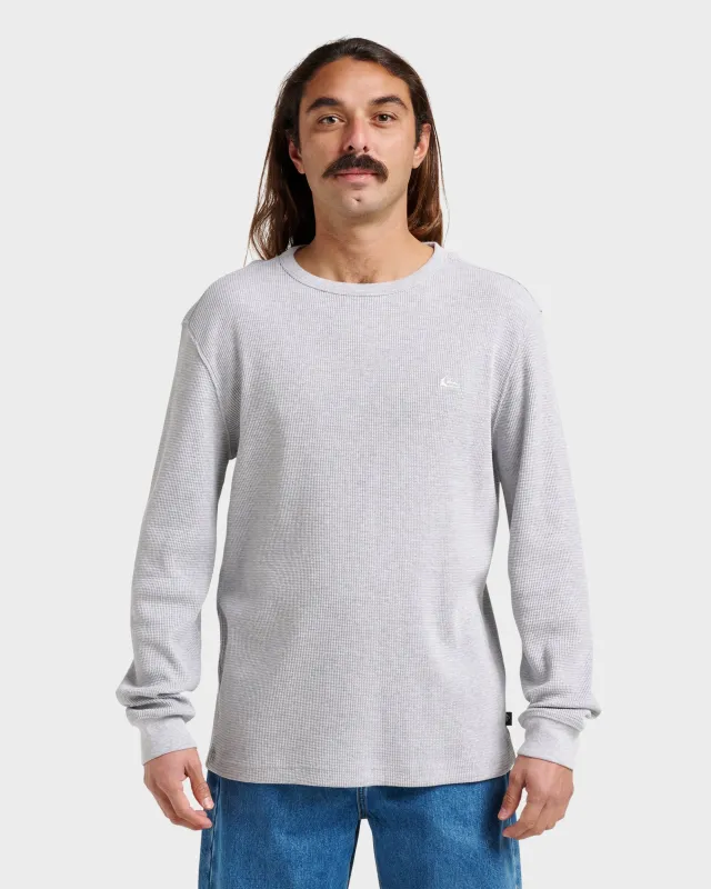 Nelson Long Sleeve Thermal Top - Light Gray Heather made by Quiksilver