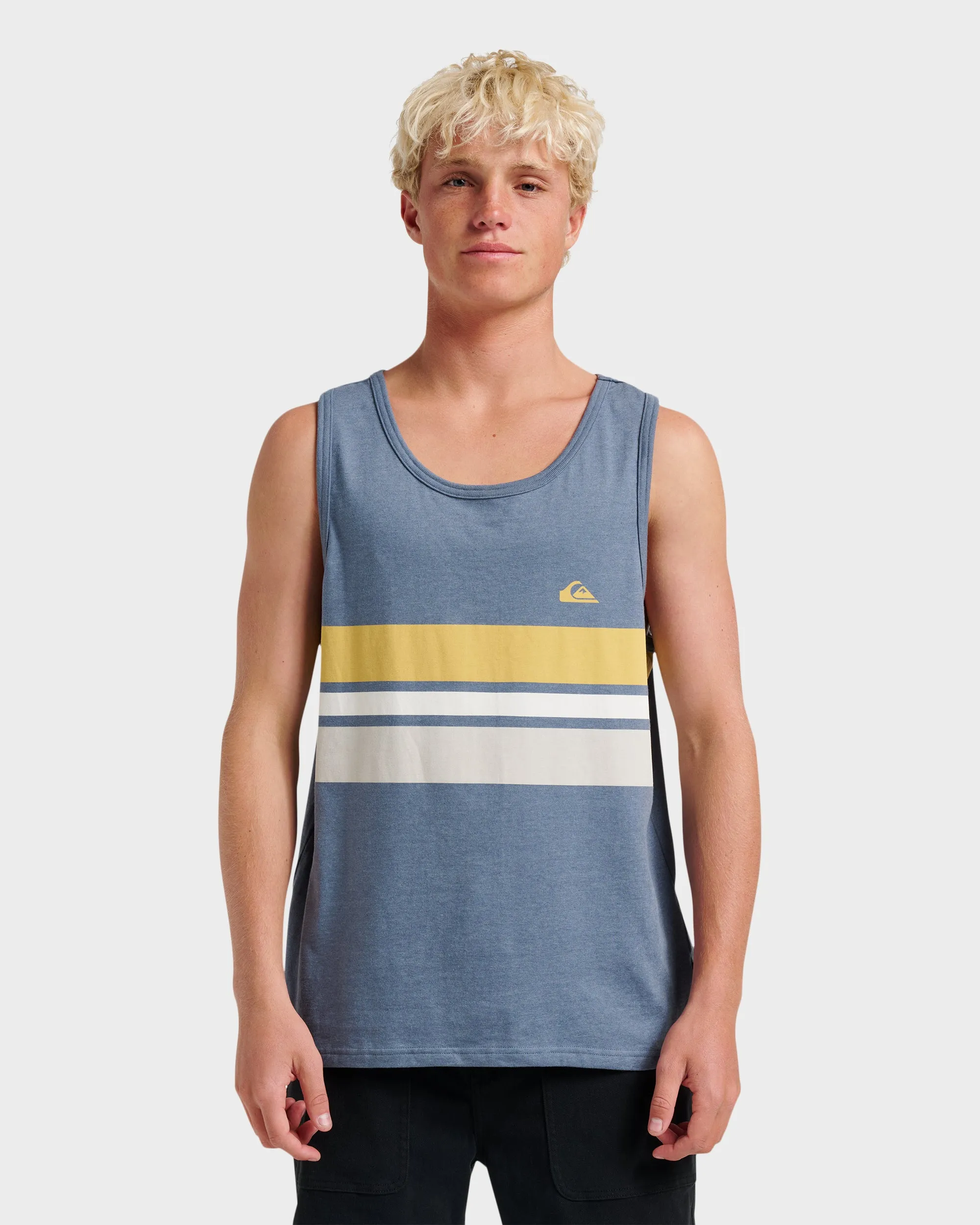 Og Stripe Tank - China Blue Heather sold by Quiksilver