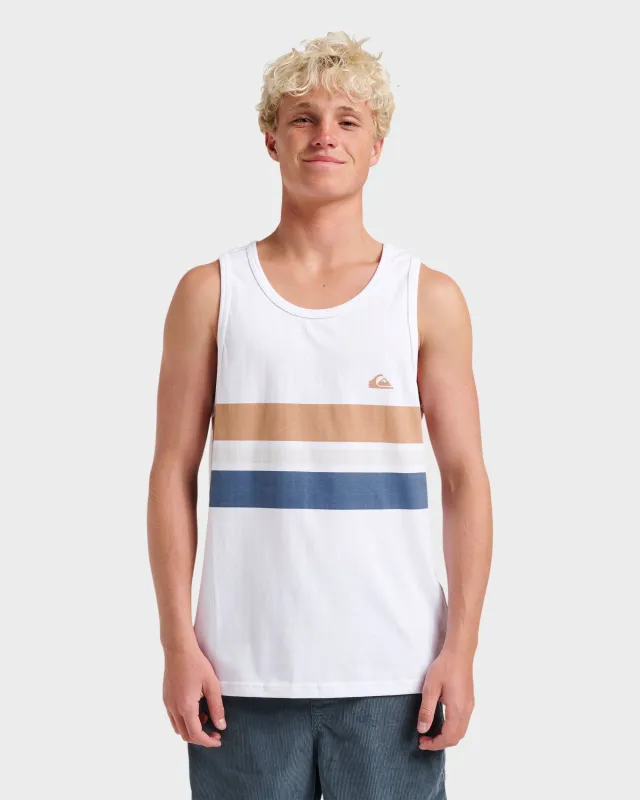 Og Stripe Tank  - White sold by Quiksilver