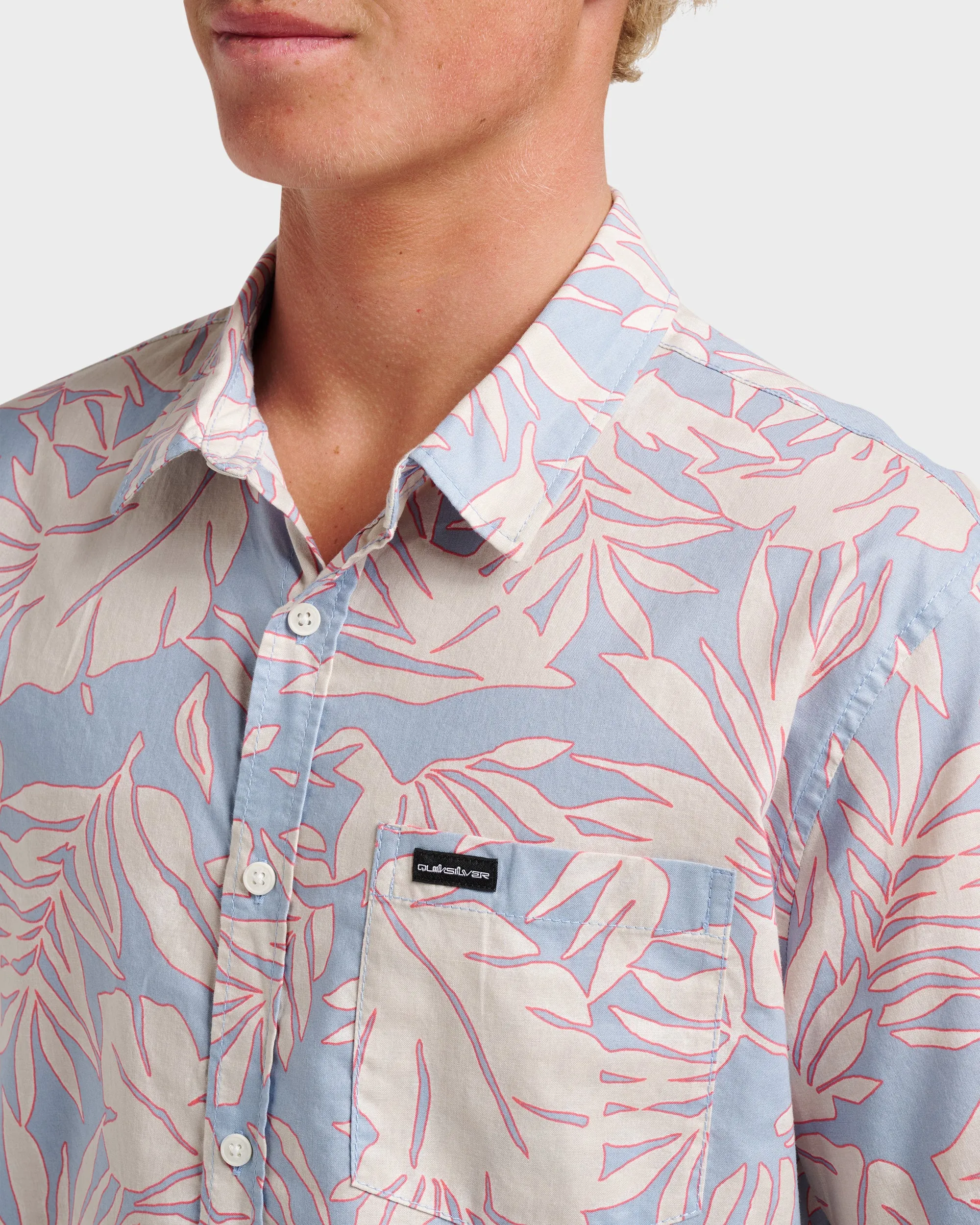 Palm Trip Classic Short Sleeve Shirt - Ashley Blue sold by Quiksilver product image thumbnail 4