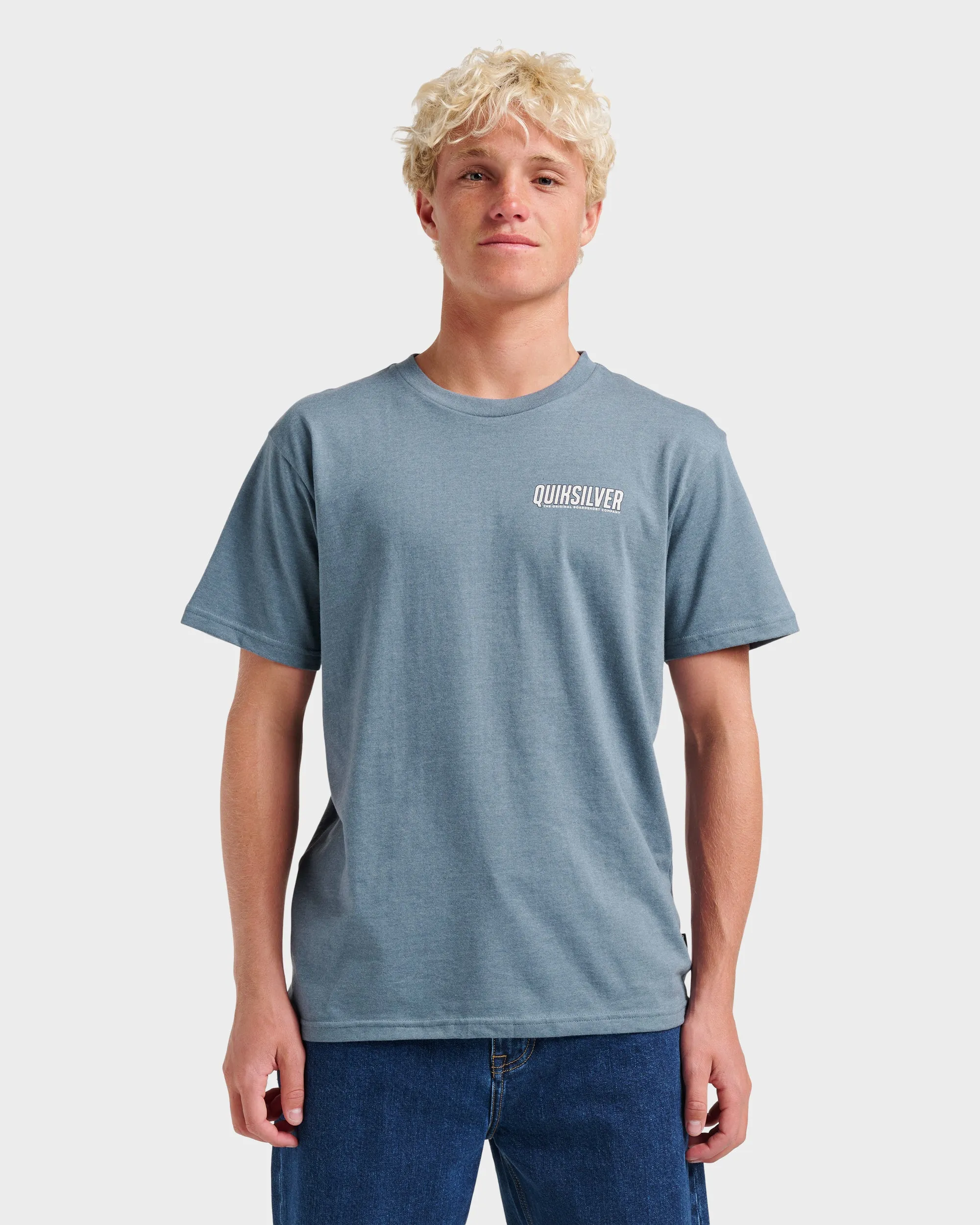 Ride Side Up Classic T-shirt - China Blue Heather sold by Quiksilver