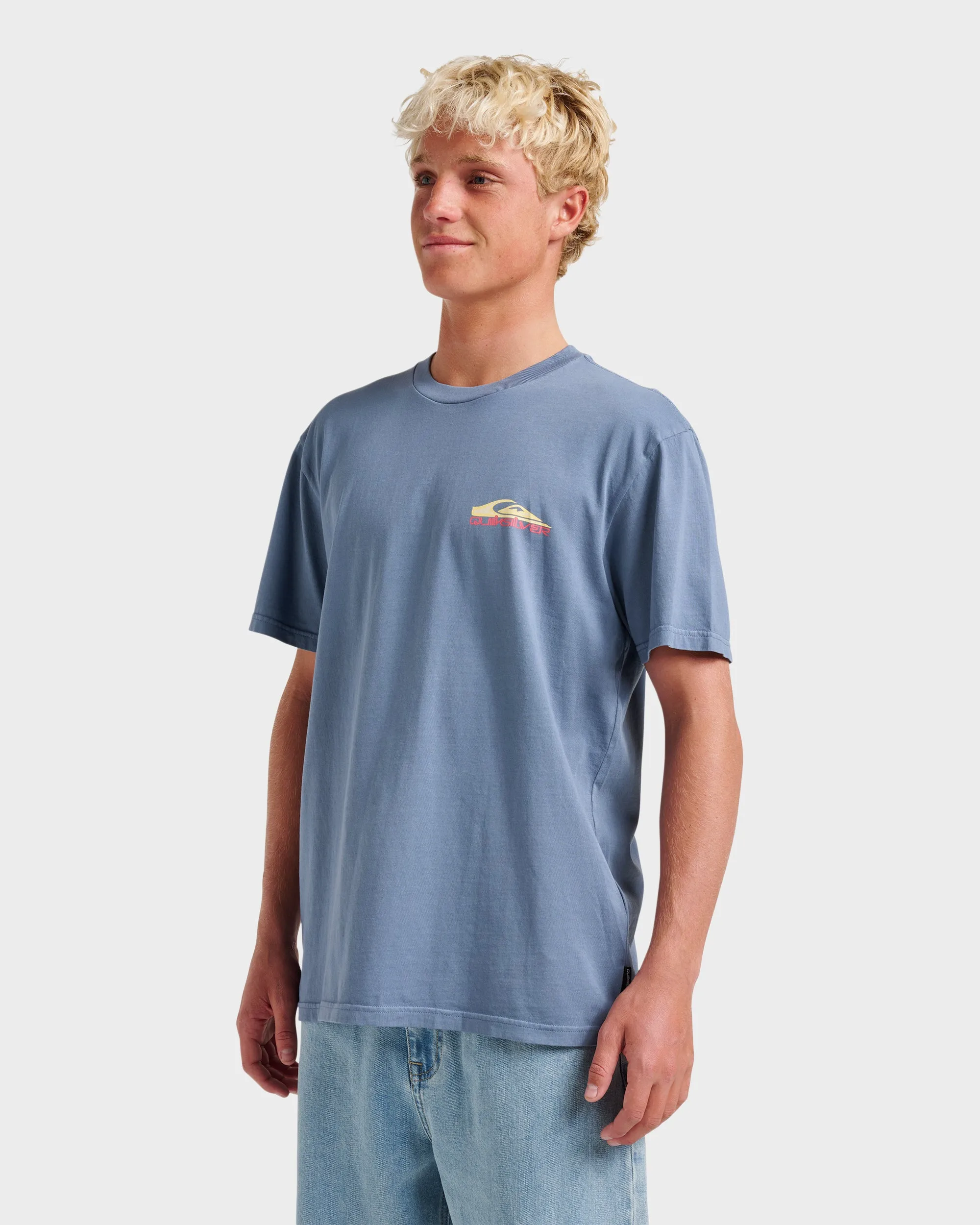 Ruff Stuff Pigment Dye T-Shirt - China Blue sold by Quiksilver product image thumbnail 3