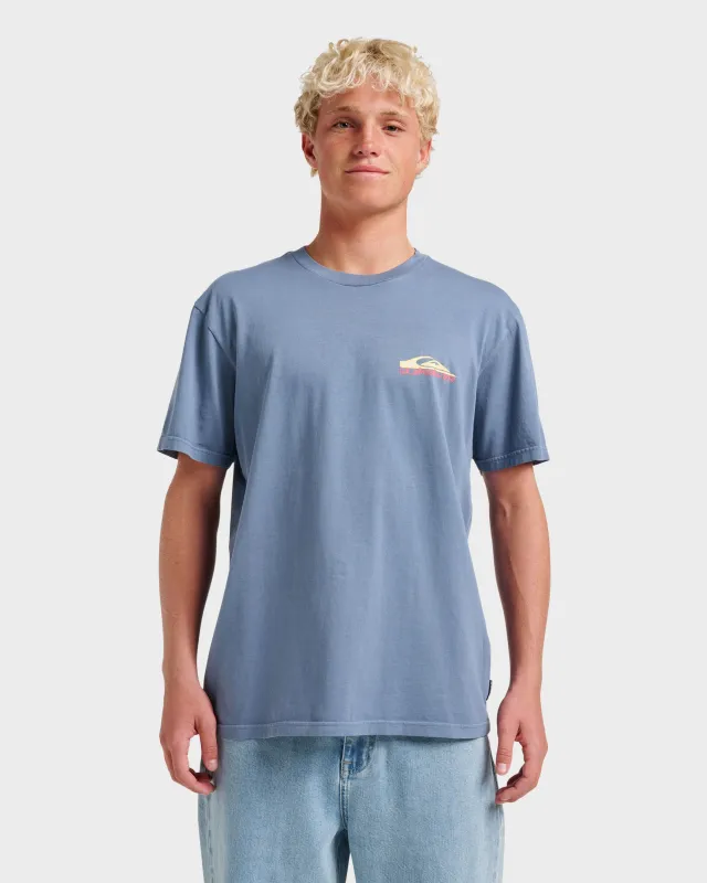 Ruff Stuff Pigment Dye T-Shirt - China Blue sold by Quiksilver
