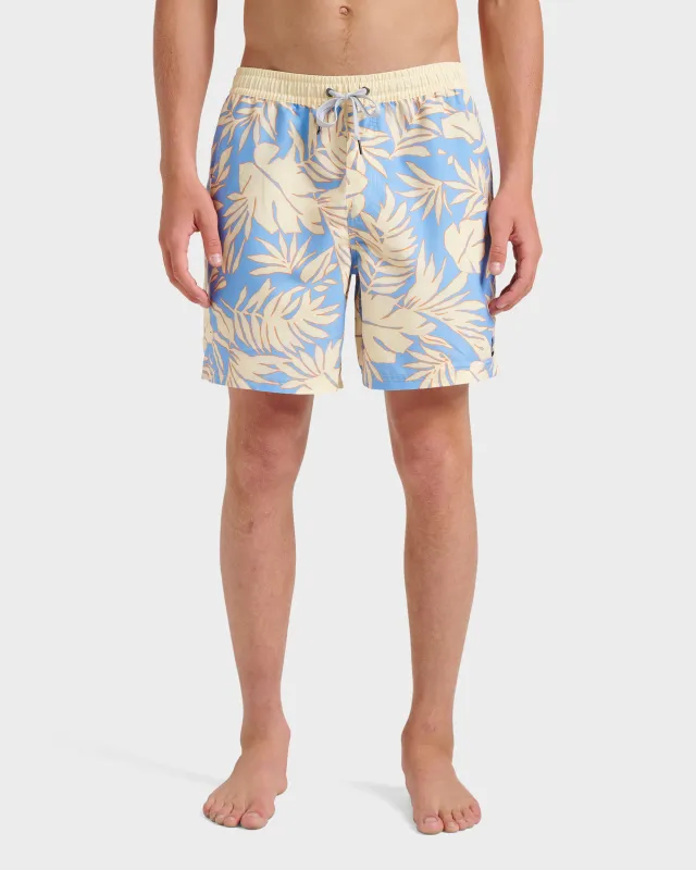 Everyday Trippin Palm Swim Trunks - Pastel Yellow sold by Quiksilver