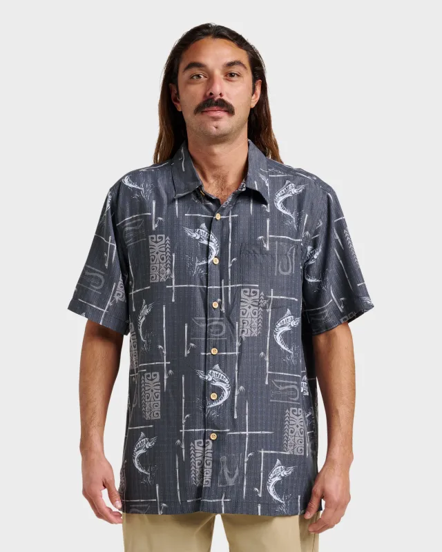 Waterman Big Day Short Sleeve Shirt - Phantom sold by Quiksilver