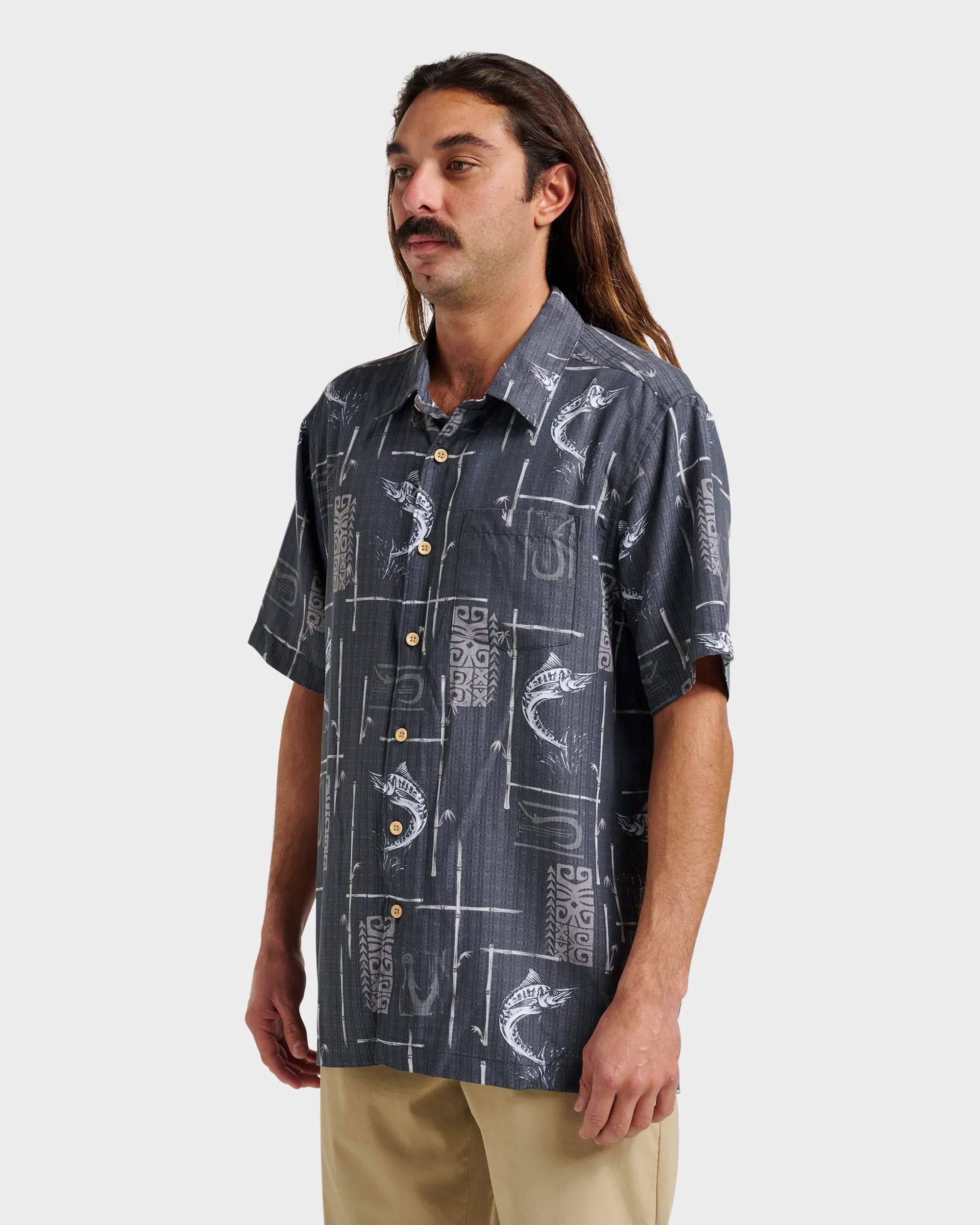 Waterman Big Day Short Sleeve Shirt - Phantom sold by Quiksilver product image thumbnail 2