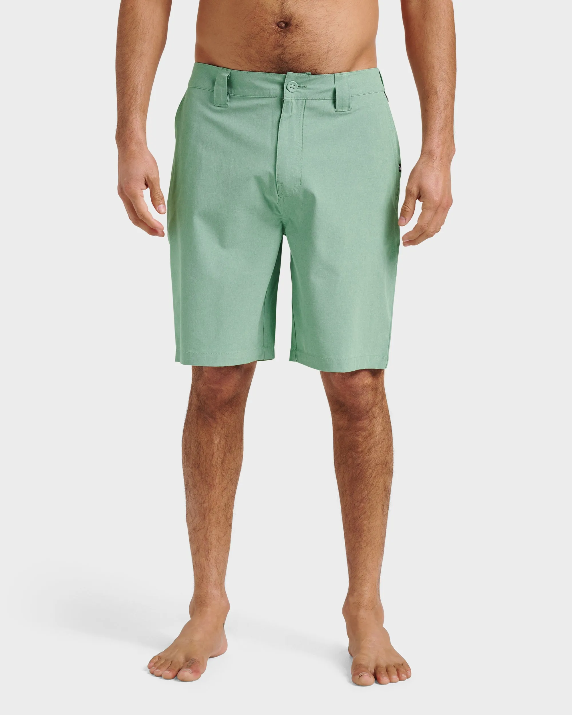 Union Heather 20" Amphibian Hybrid Shorts - Granite Green sold by Quiksilver