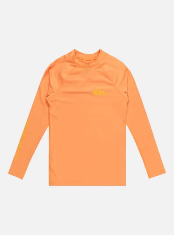 Boys 8-16 Everyday UPF 50 Long Sleeve Rashguard - Tangerine sold by Quiksilver