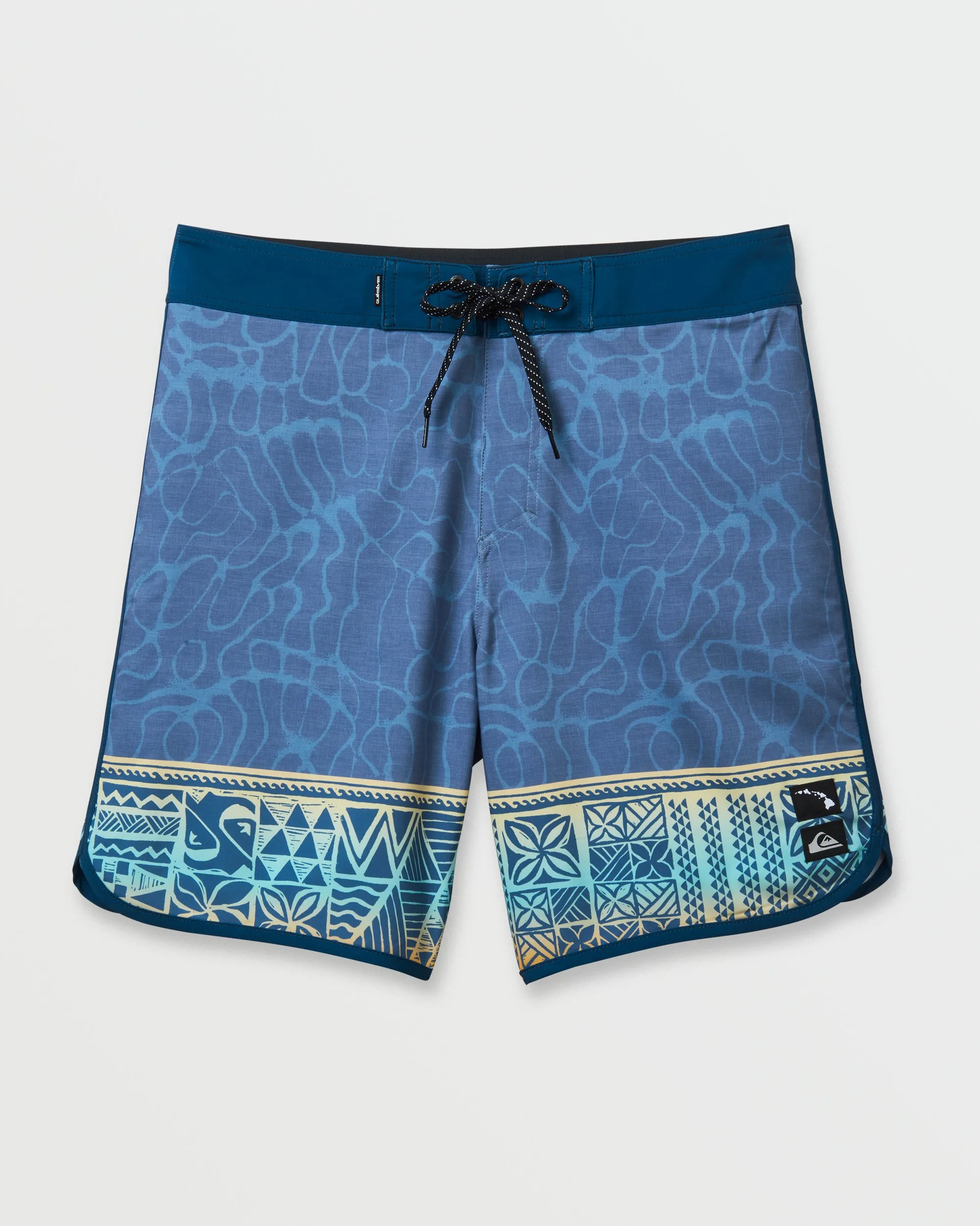 Surfsilk Hi Tribal Scallop 19" Boardshorts - China Blue sold by Quiksilver