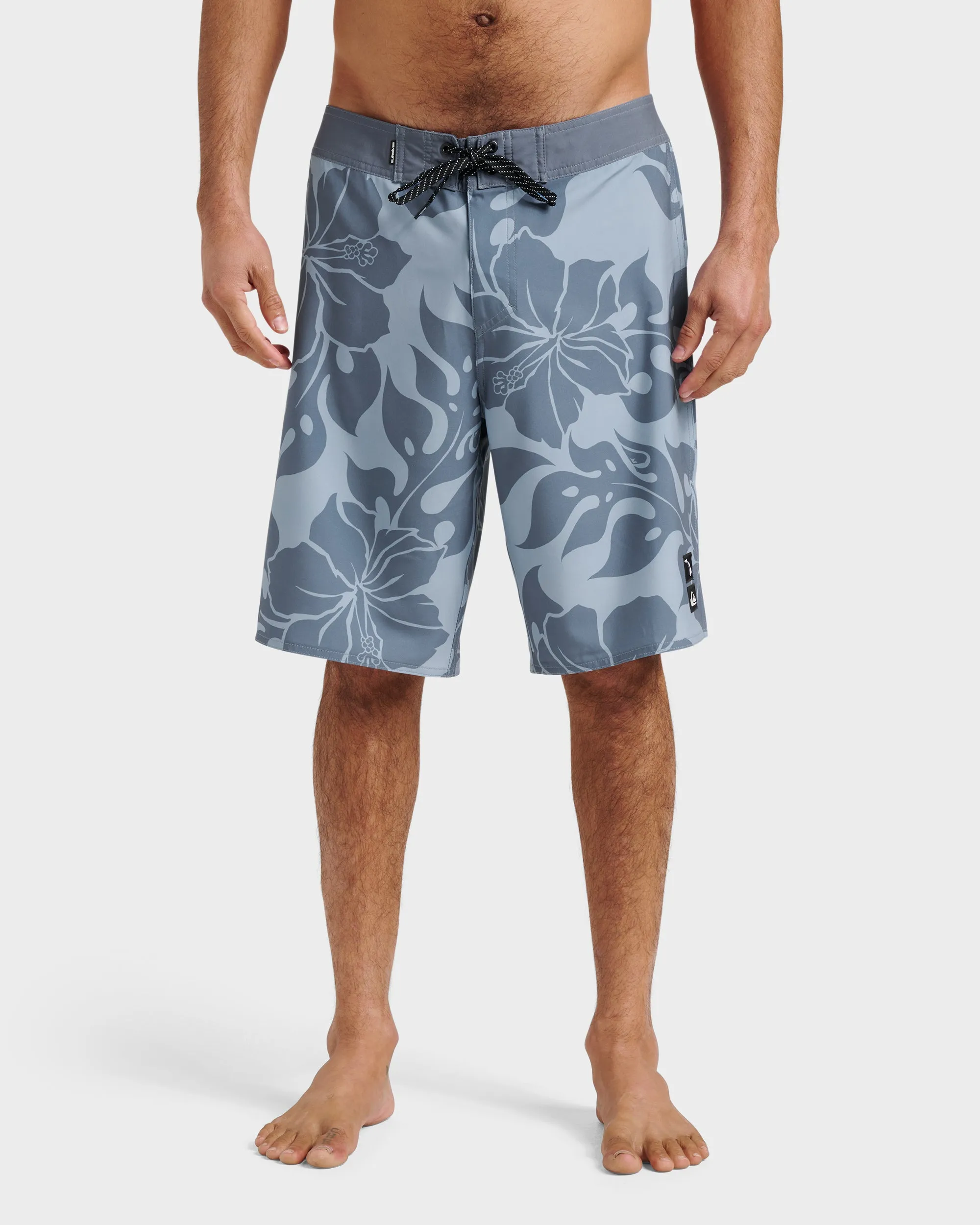 Surfsilk Hi Biscus Straight 20" Boardshorts - China Blue sold by Quiksilver