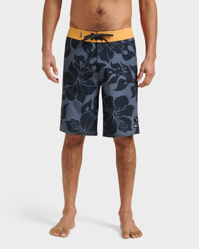 Surfsilk Hi Biscus Straight 20" Boardshorts - Black sold by Quiksilver