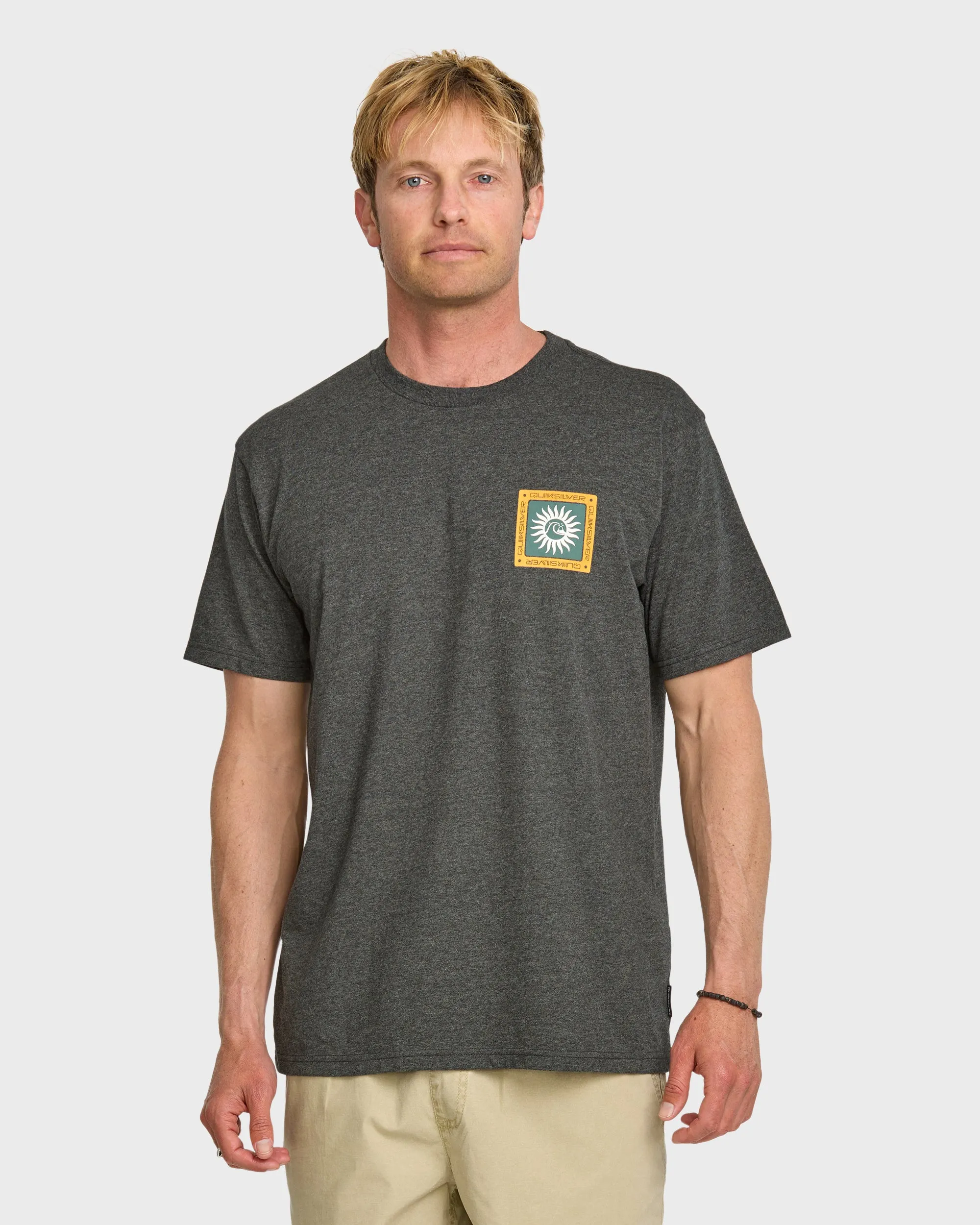 Sun Roots Organic Heather T-Shirt - Silver White Heather sold by Quiksilver