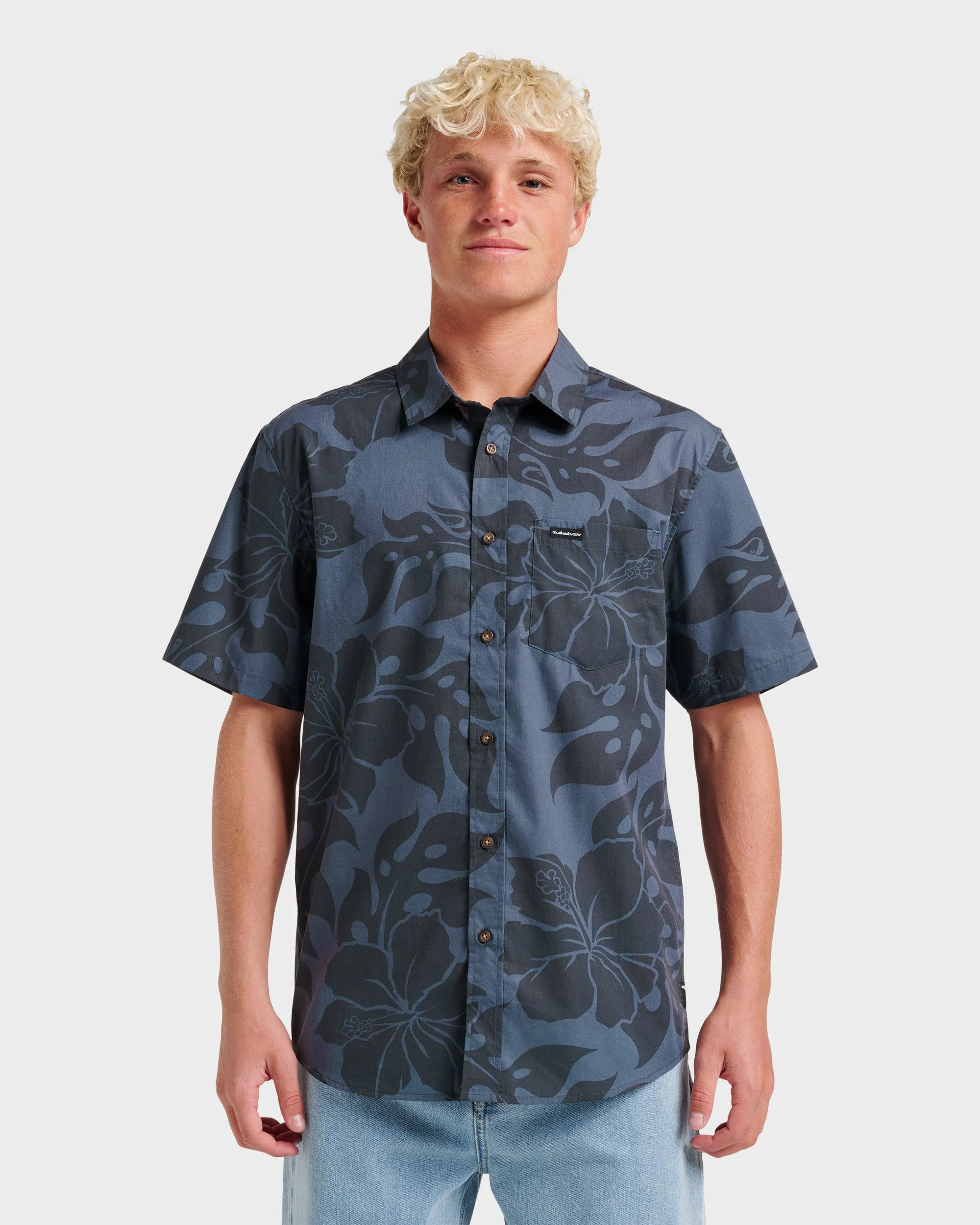 Oceanview Classic Short Sleeve Shirt - Phantom sold by Quiksilver
