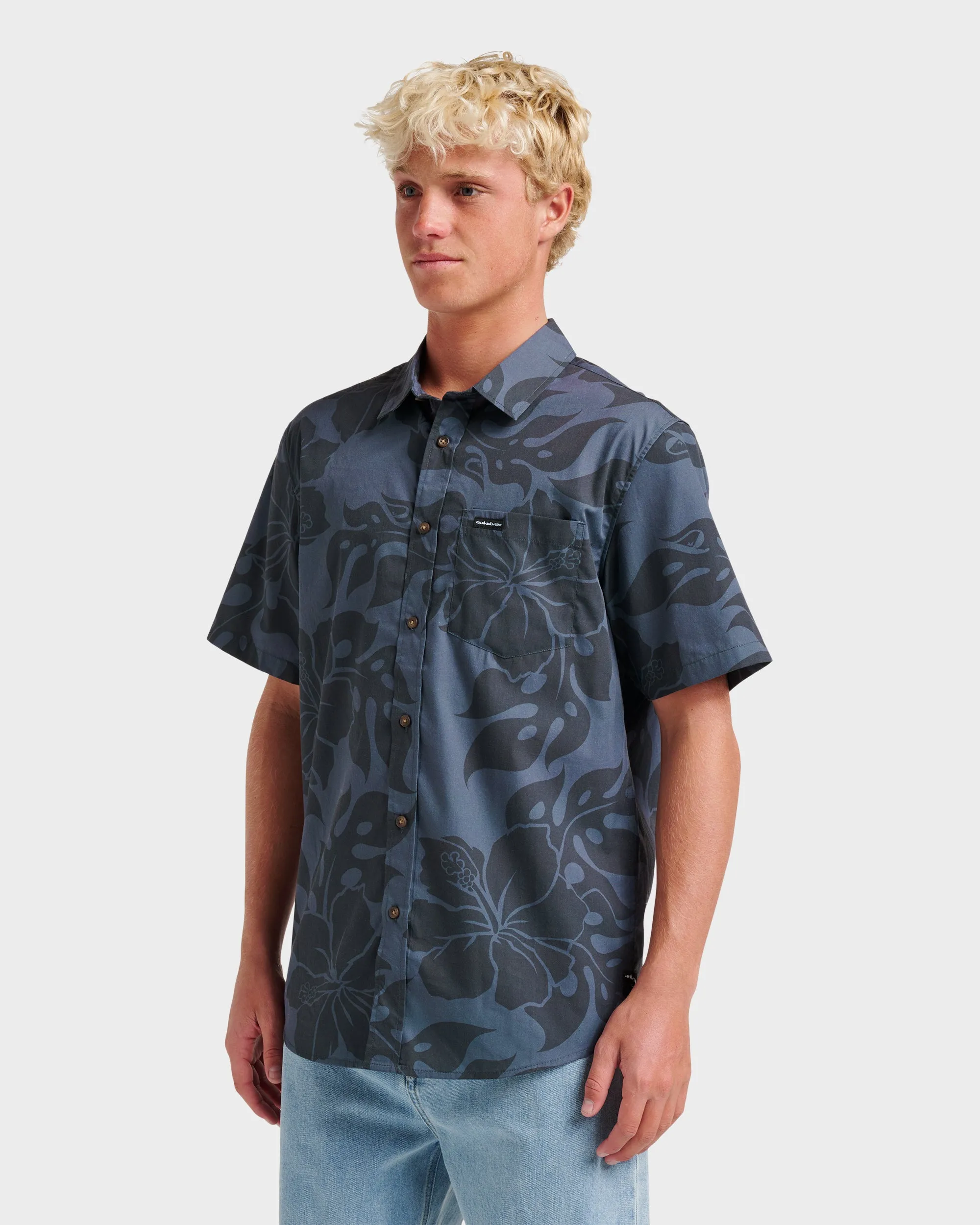 Oceanview Classic Short Sleeve Shirt - Phantom sold by Quiksilver product image thumbnail 3