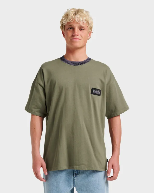 Mercury Ringer T-shirt - Dusty Olive sold by Quiksilver