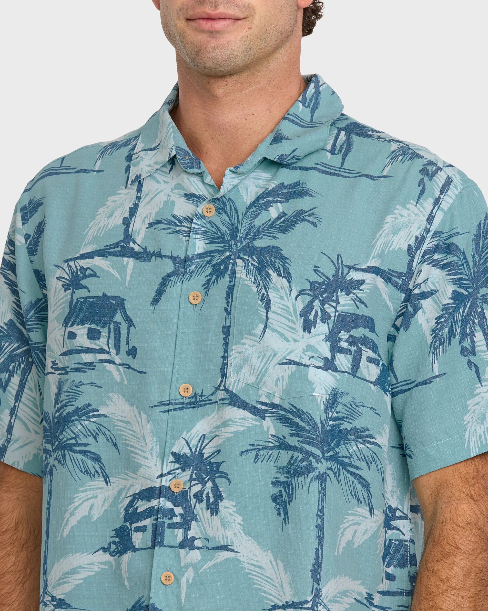 Waterman Off The Grid Shirt - Aqua sold by Quiksilver product image thumbnail 5