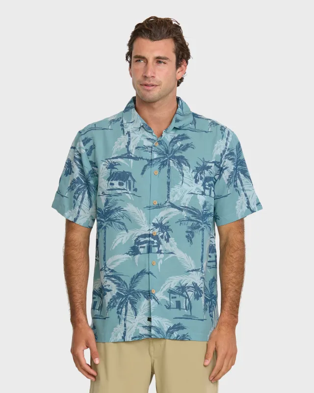 Waterman Off The Grid Shirt - Aqua sold by Quiksilver