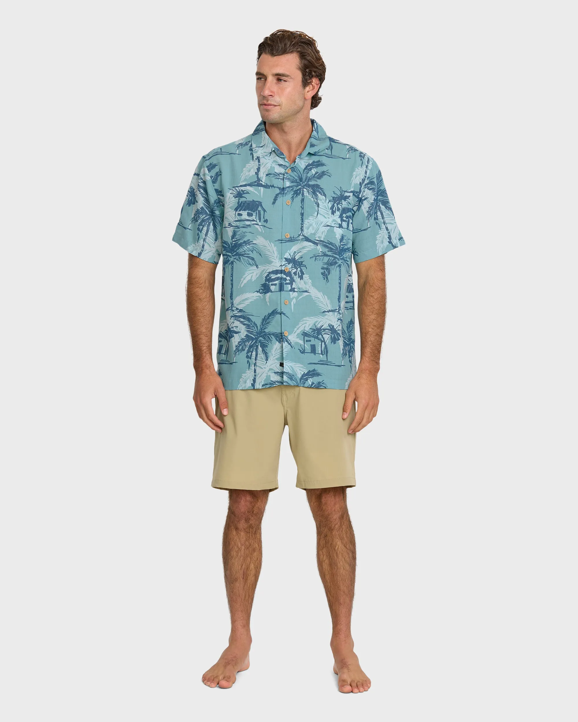 Waterman Off The Grid Shirt - Aqua sold by Quiksilver product image thumbnail 3