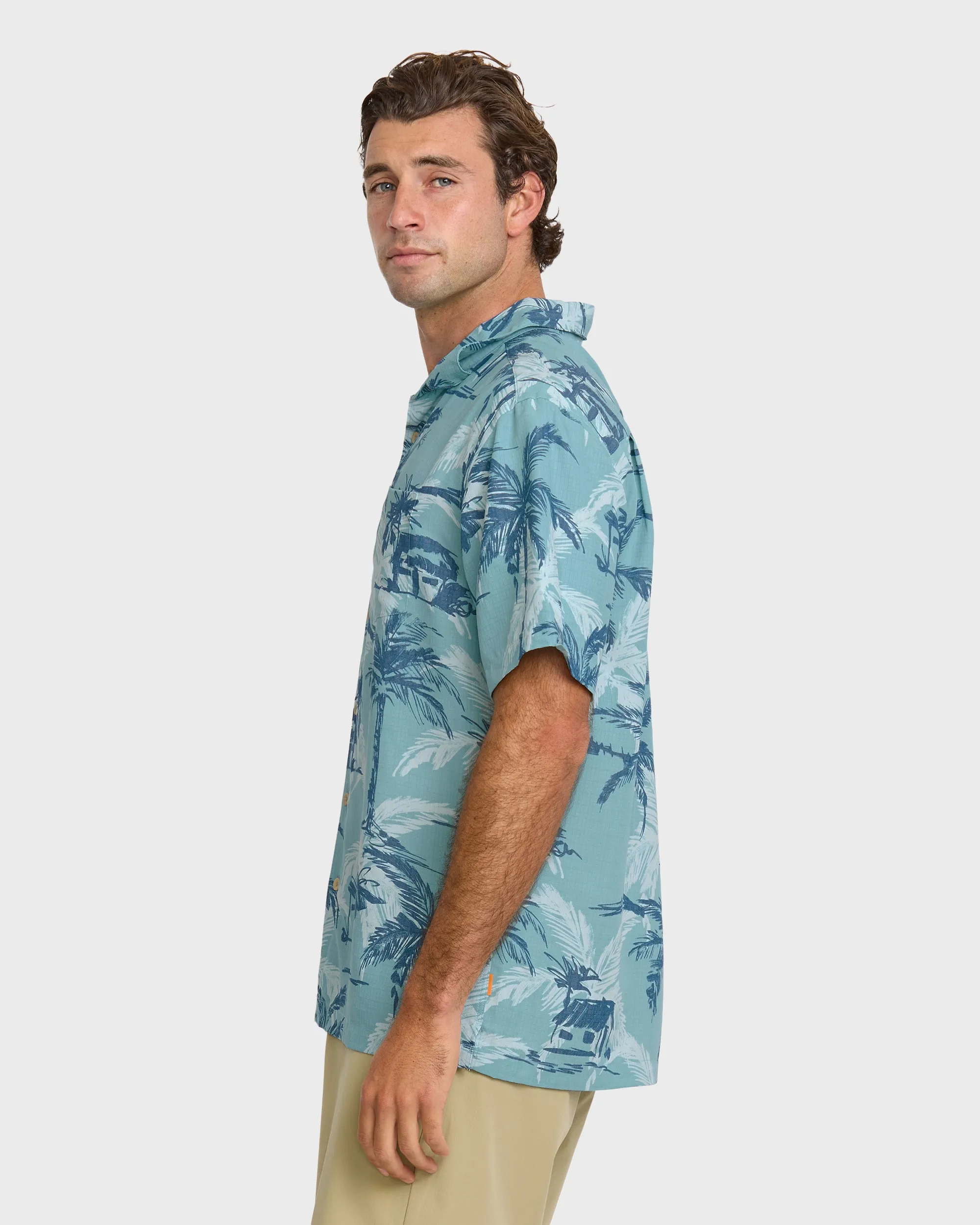 Waterman Off The Grid Shirt - Aqua sold by Quiksilver product image thumbnail 4